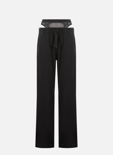 Pantalon large en coton  NoirALEXANDER WANG 