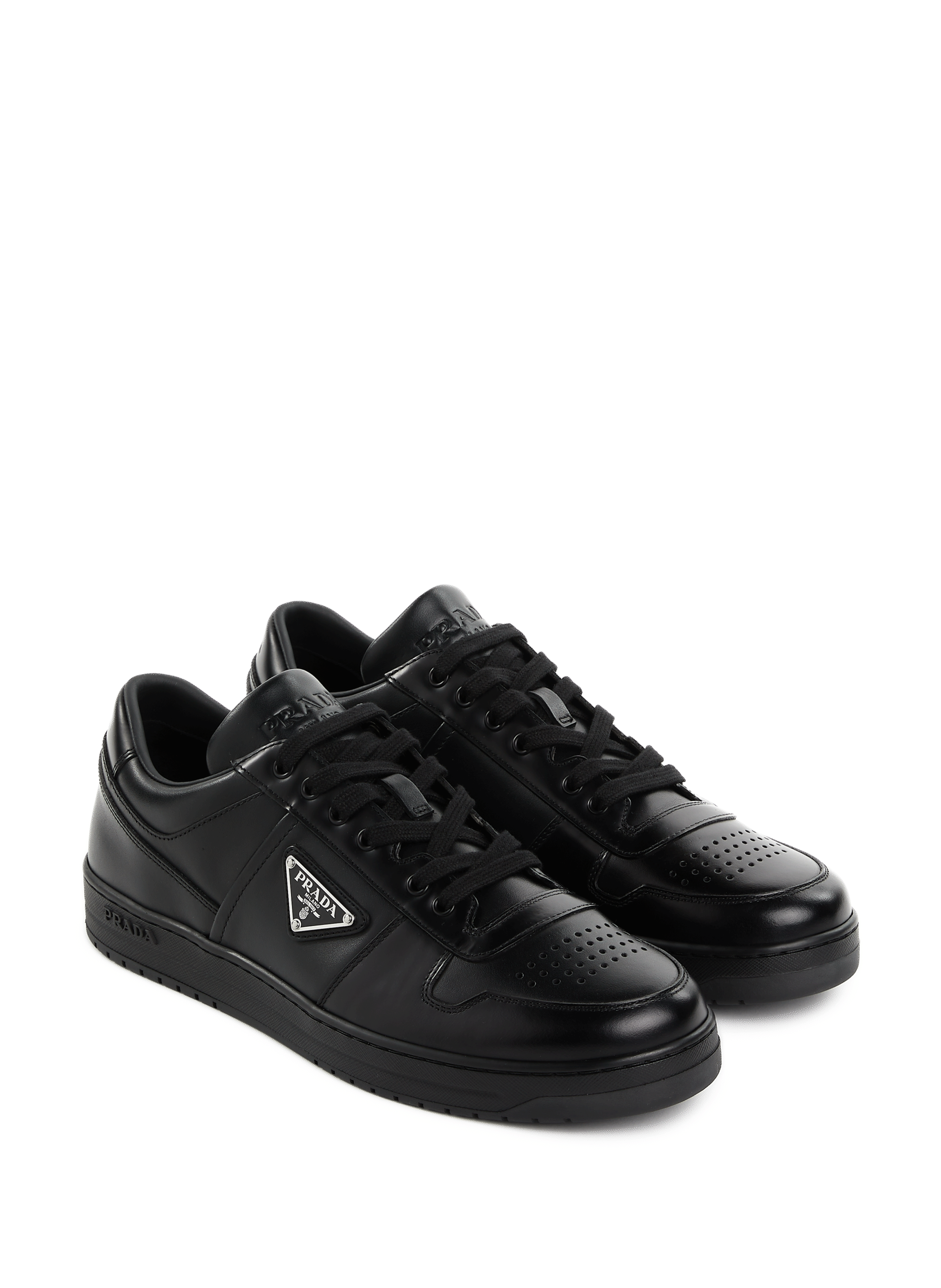 Leather sneakers PRADA Black