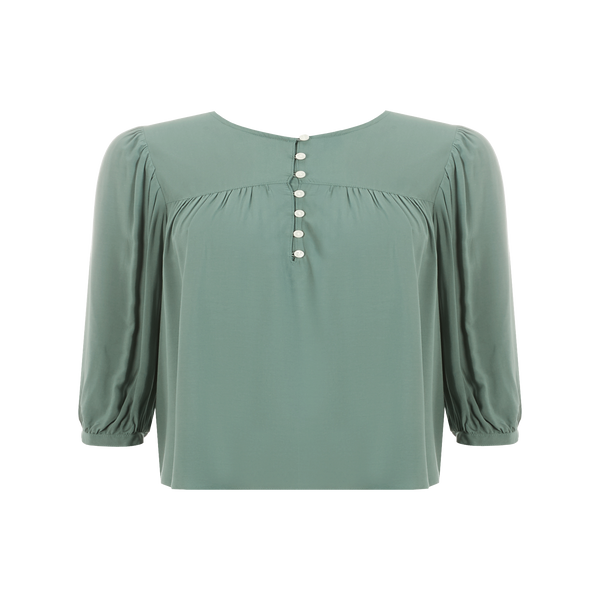 Levi's Blouse With Buttoned Collar In Green