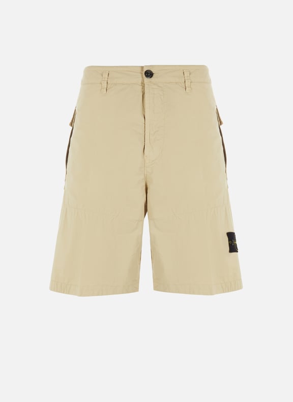 Plain Bermuda shorts Beige by STONE ISLAND STONE ISLAND Plain Bermuda shorts Beige