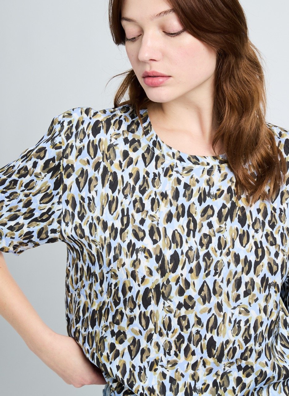 T-shirt coton imprimé VECTONE SAISON 1865 Multicolore