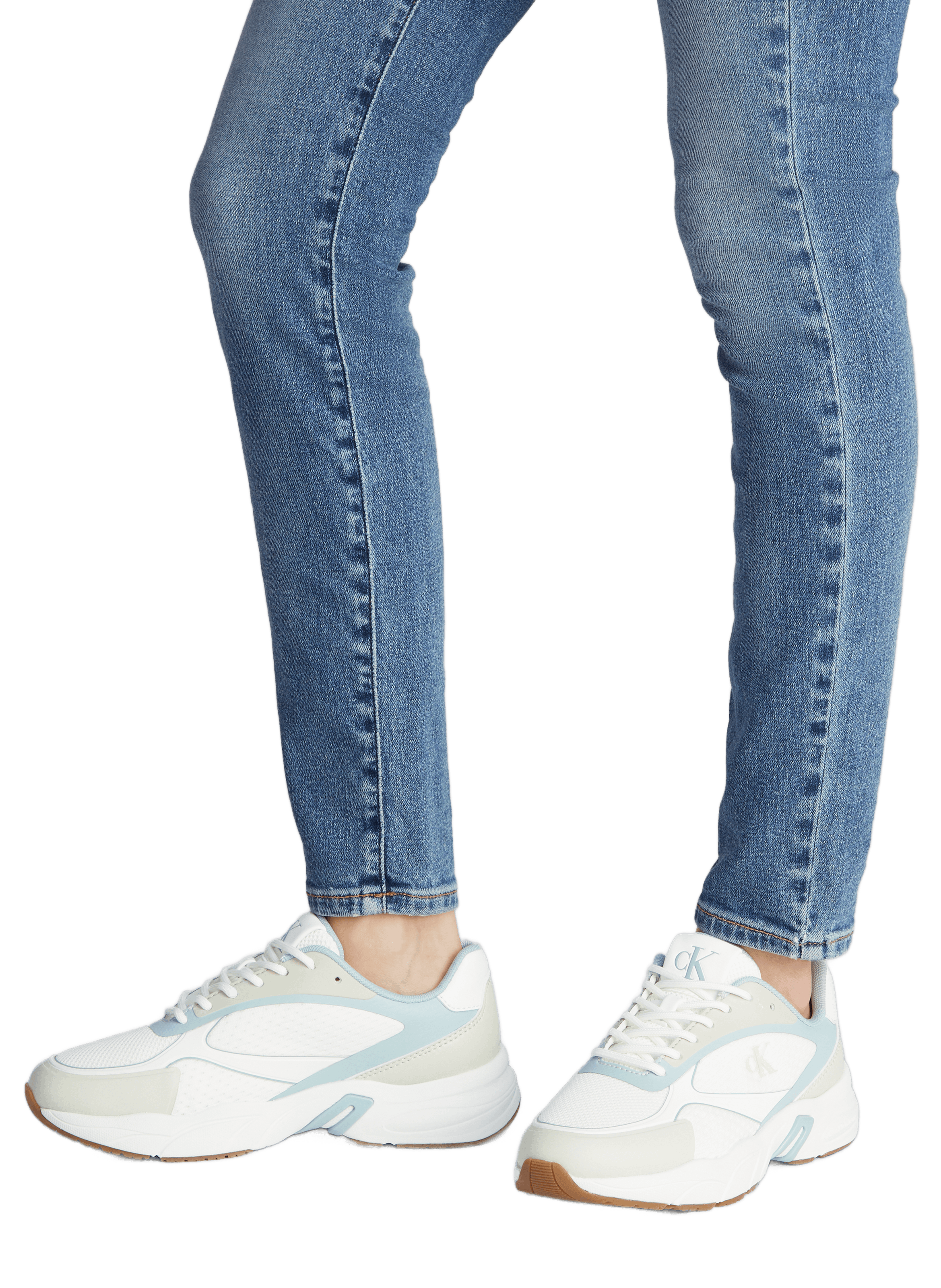 Baskets bi-matière CALVIN KLEIN Blanc