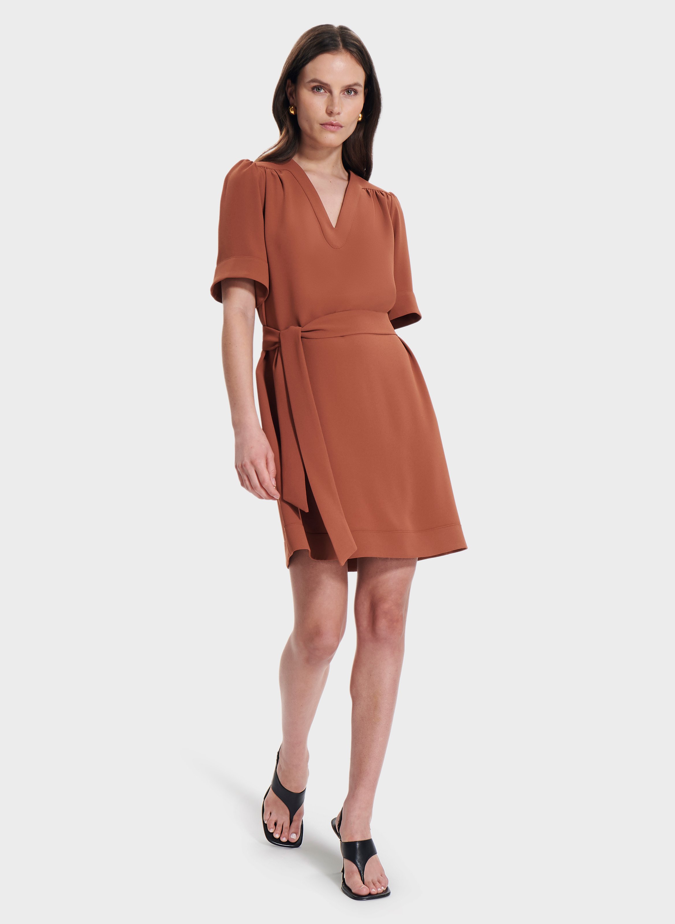 Robe  retie ZAPA Marron