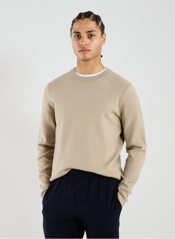 Pull droit col rond Beige by SAMSOE SAMSOE SAMSOE SAMSOE Pull droit col rond Beige