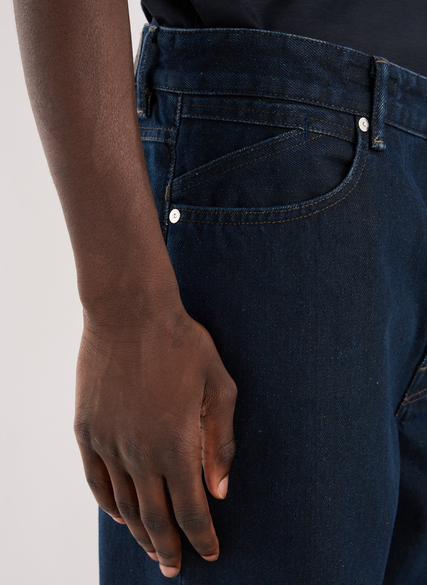 Jean droit décontracté en coton CLOSED Bleu