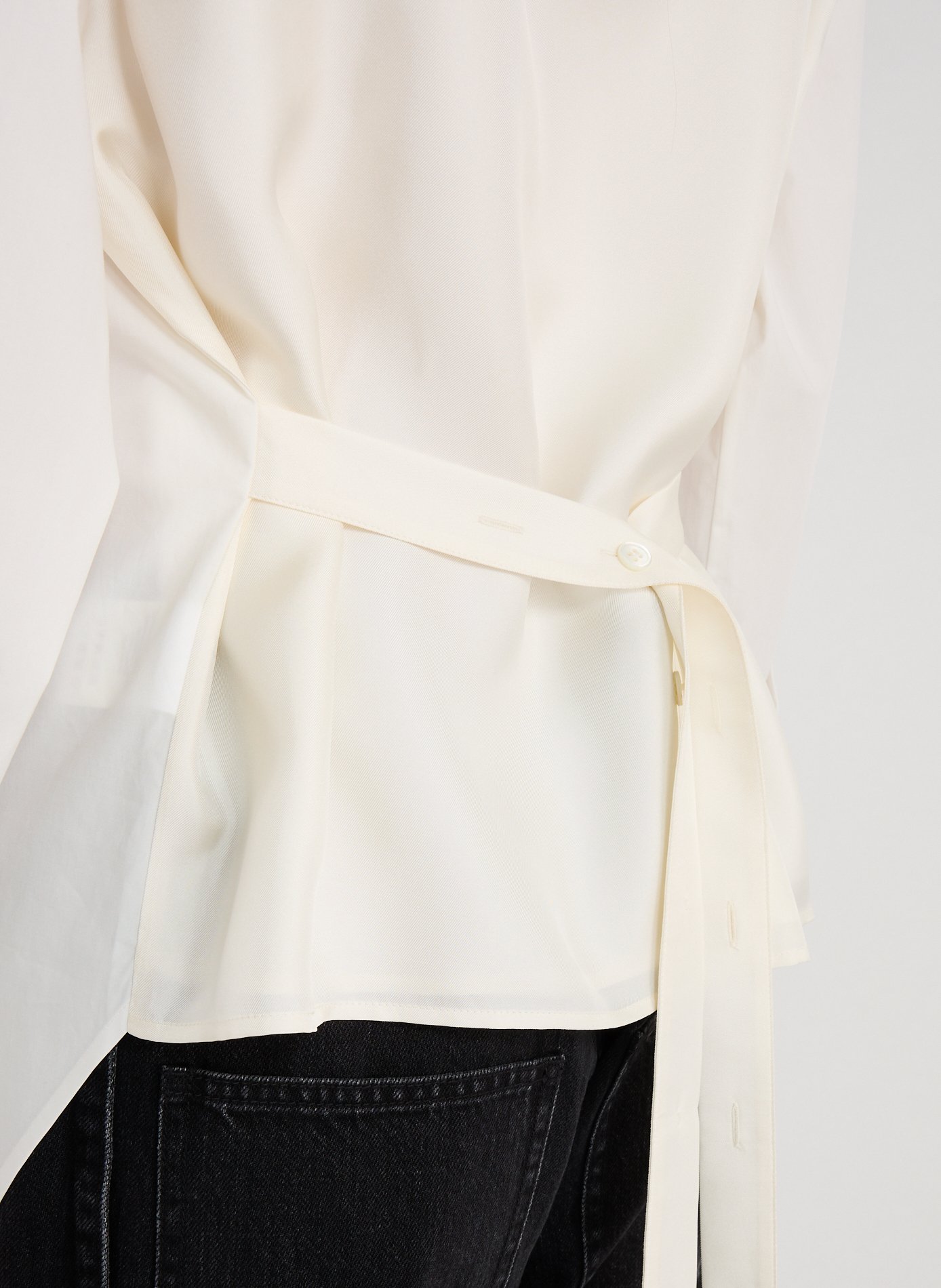Silk poplin shirt ROHE FRAMES White