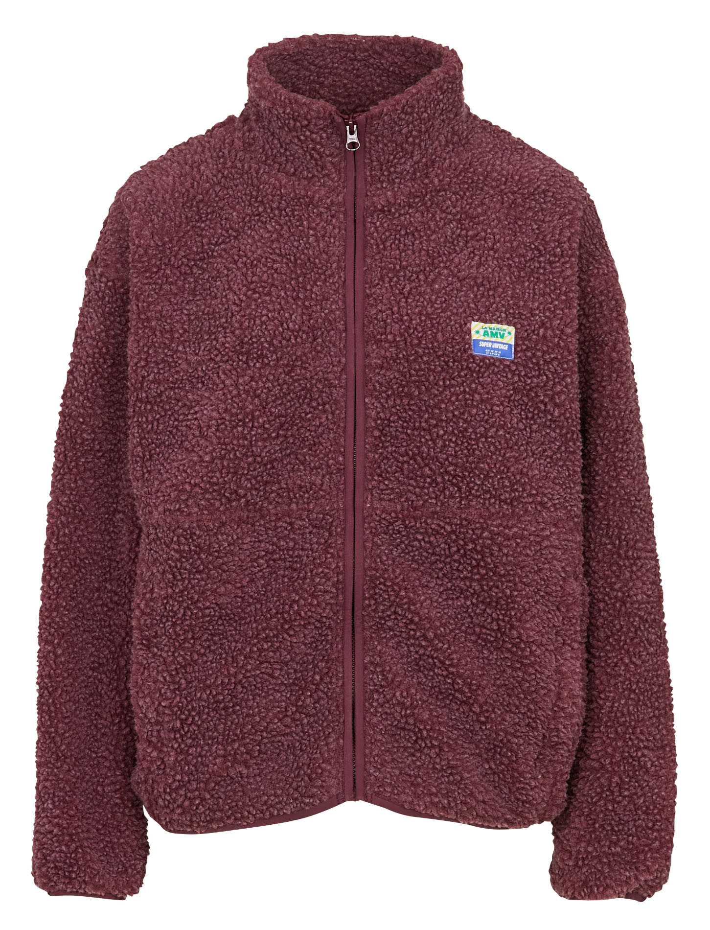 Veste ample zippée à col montant polaire hoktown AMERICAN VINTAGE Rouge