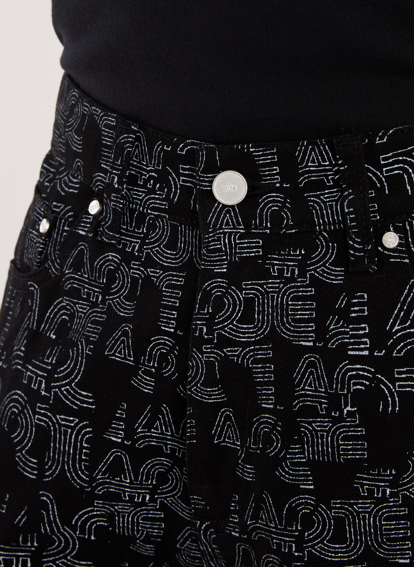 Printed trousers ARTE ANTWERP Black