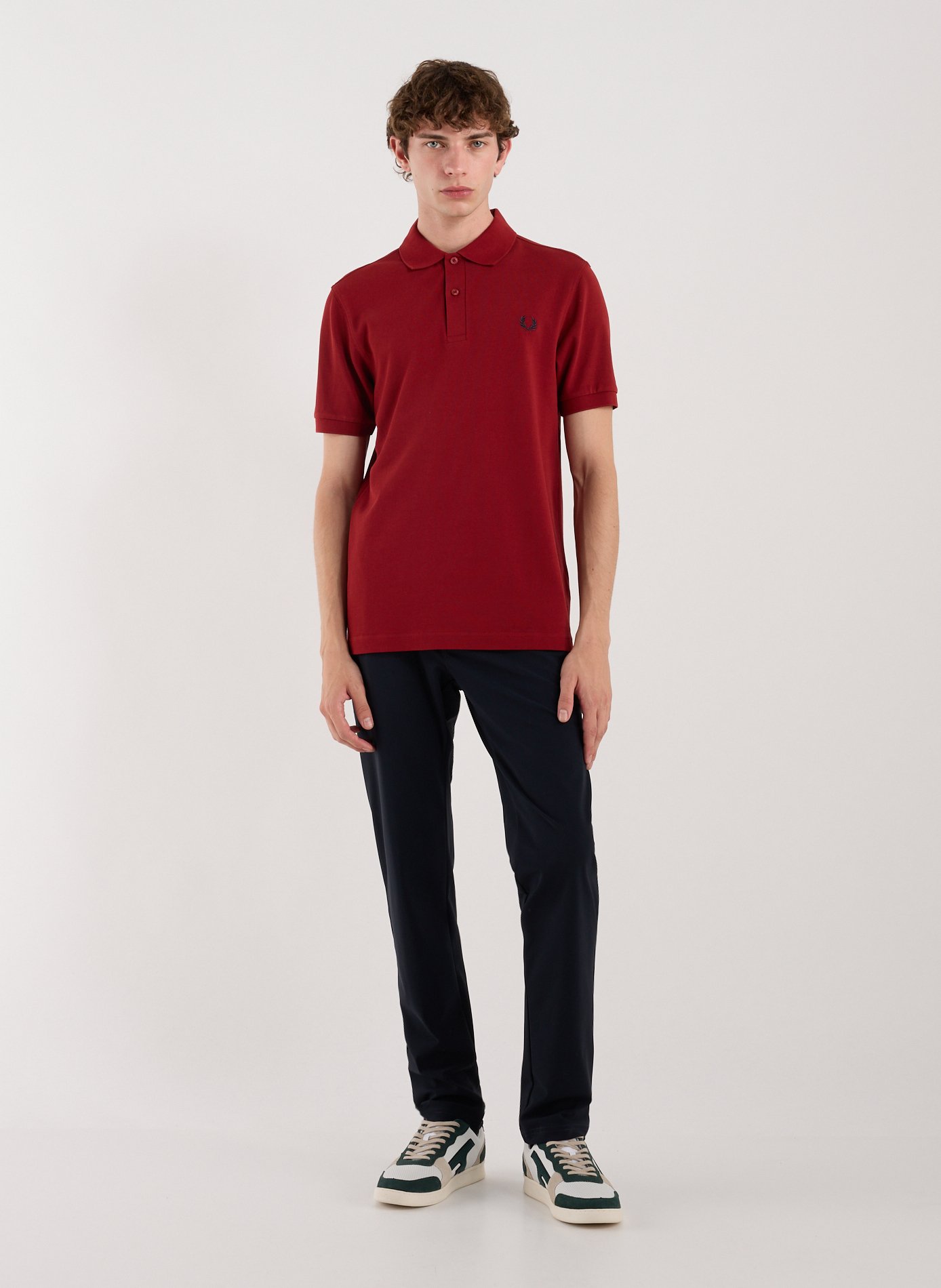 Polo en coton piqué FRED PERRY Rouge