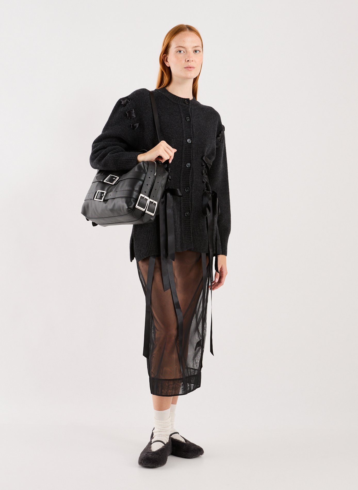 Pencil skirt with ribbon SIMONE ROCHA Black