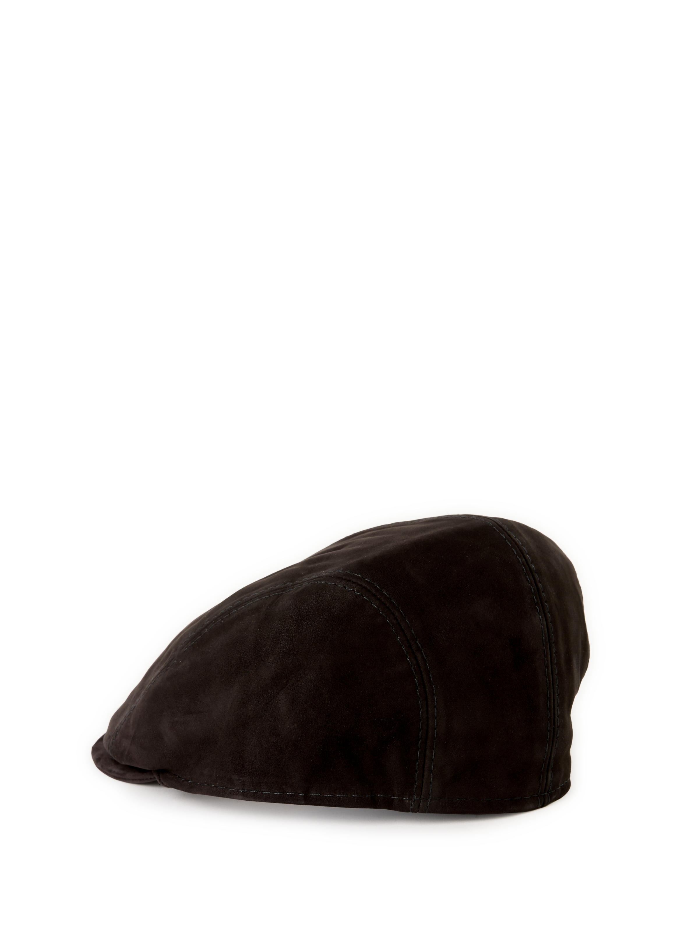 Leather baker boy cap  SAISON 1865 Black