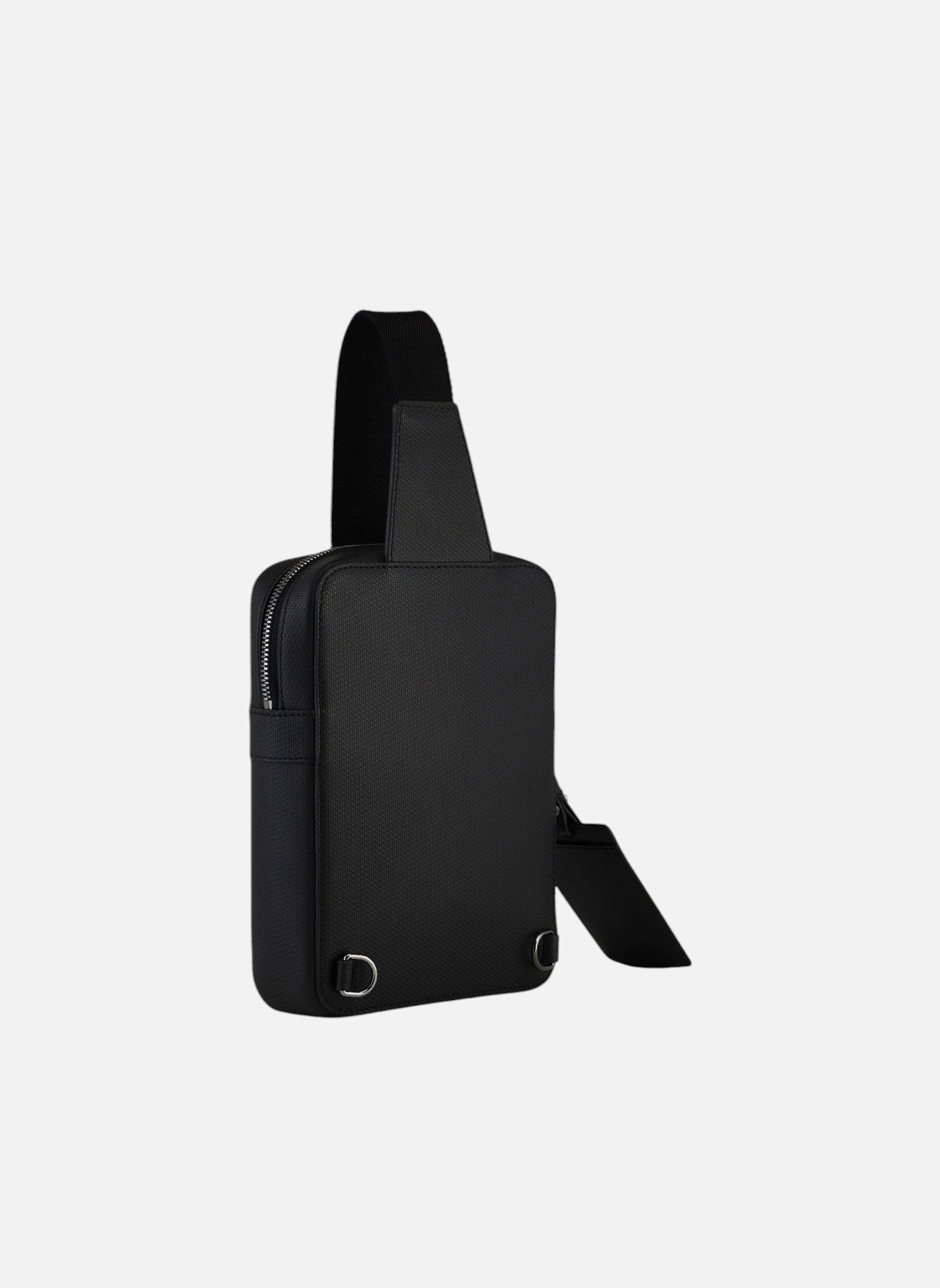 Sacoche sling emile en cuir monogramme LE TANNEUR Noir