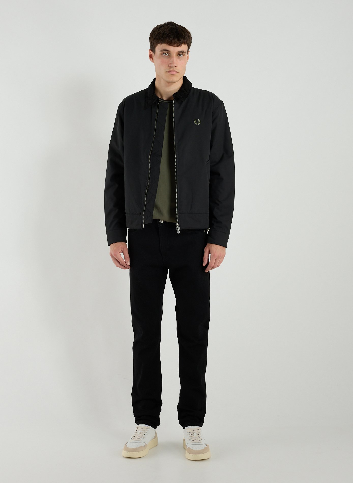 Blouson en coton mélangé FRED PERRY Noir