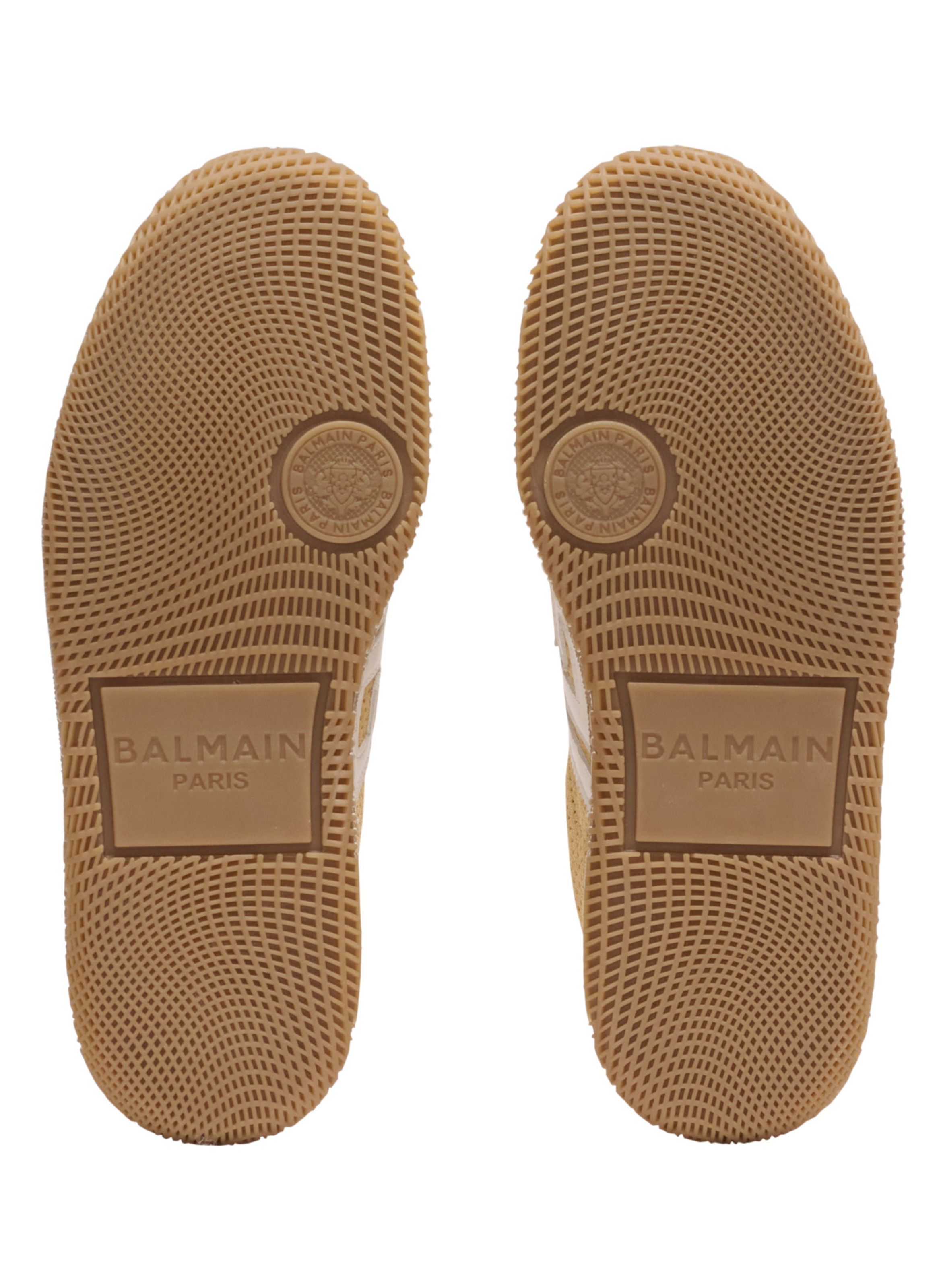 Baskets balmain swan en daim BALMAIN Beige