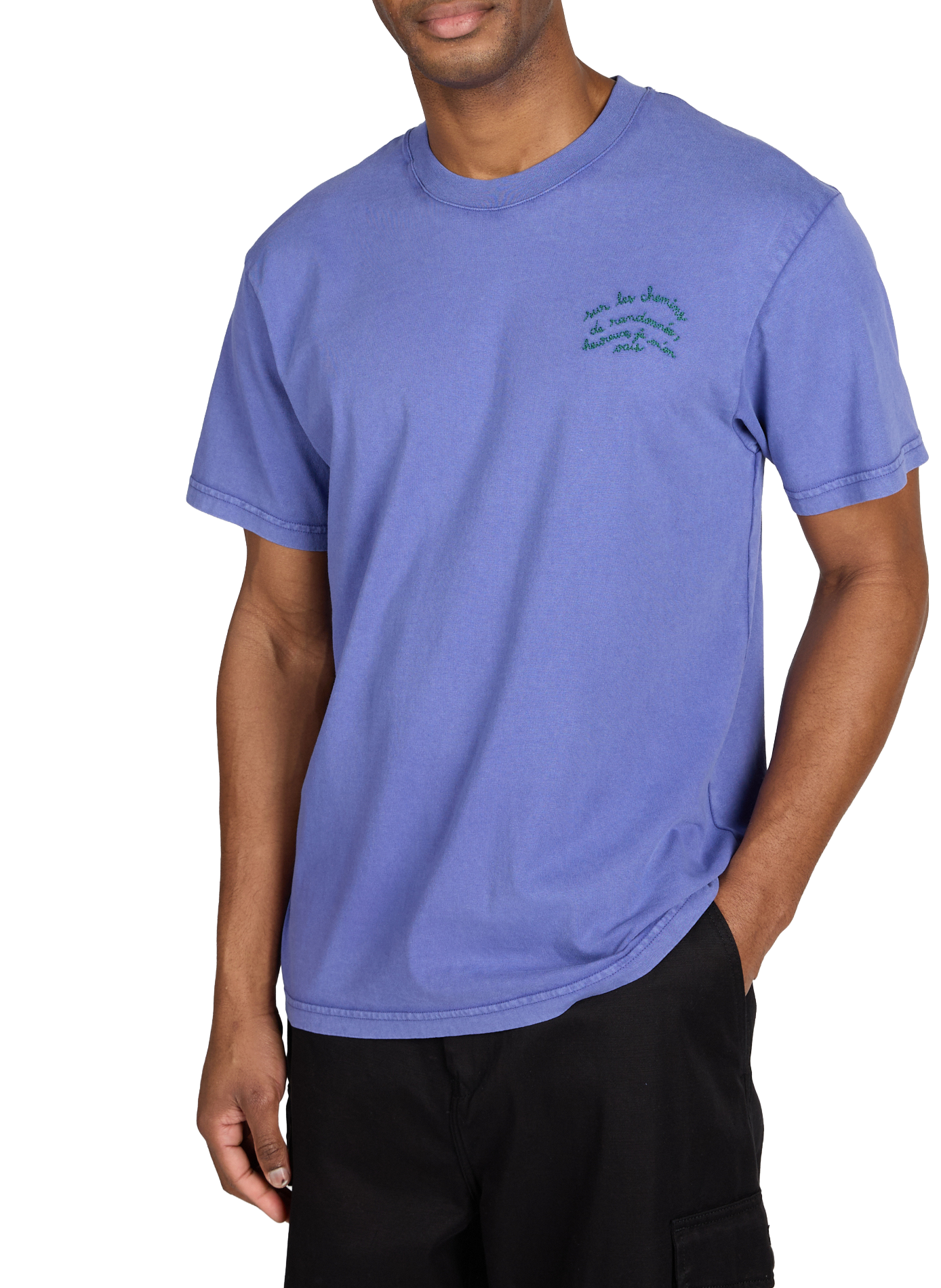 T-shirt Patureau Sentiers de randonnée en coton MAISON LABICHE Bleu