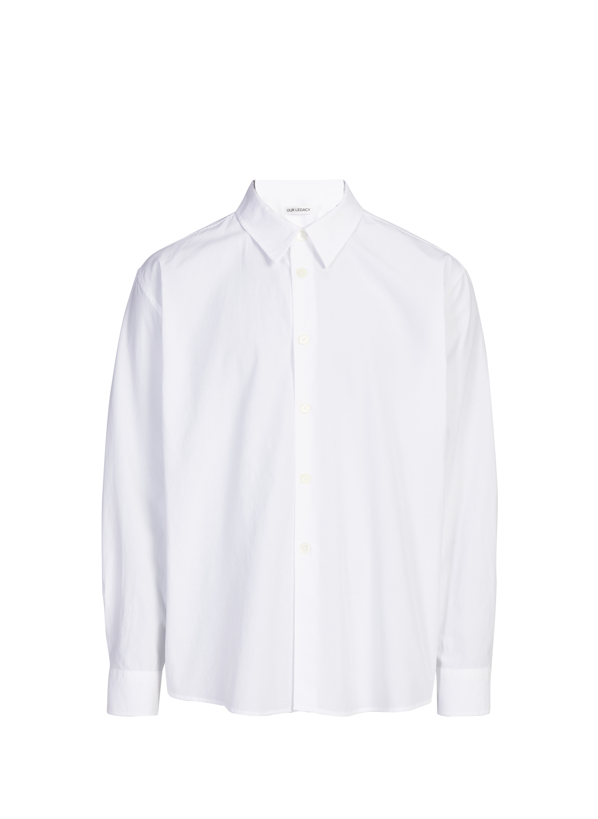 Solid shirt with classic collar OUR LEGACY White