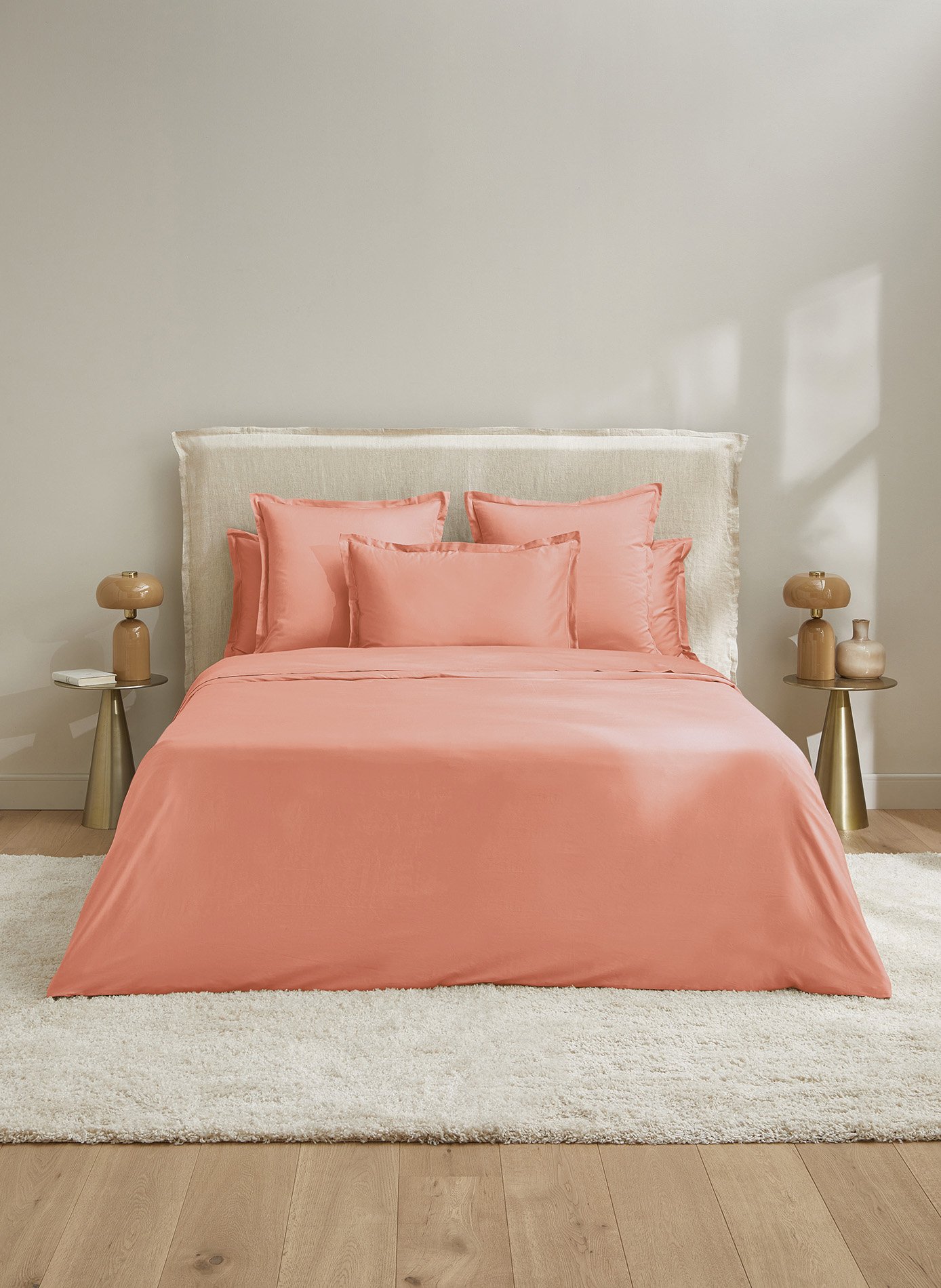 Drap housse eclat cuivre ANNE DE SOLENE Orange