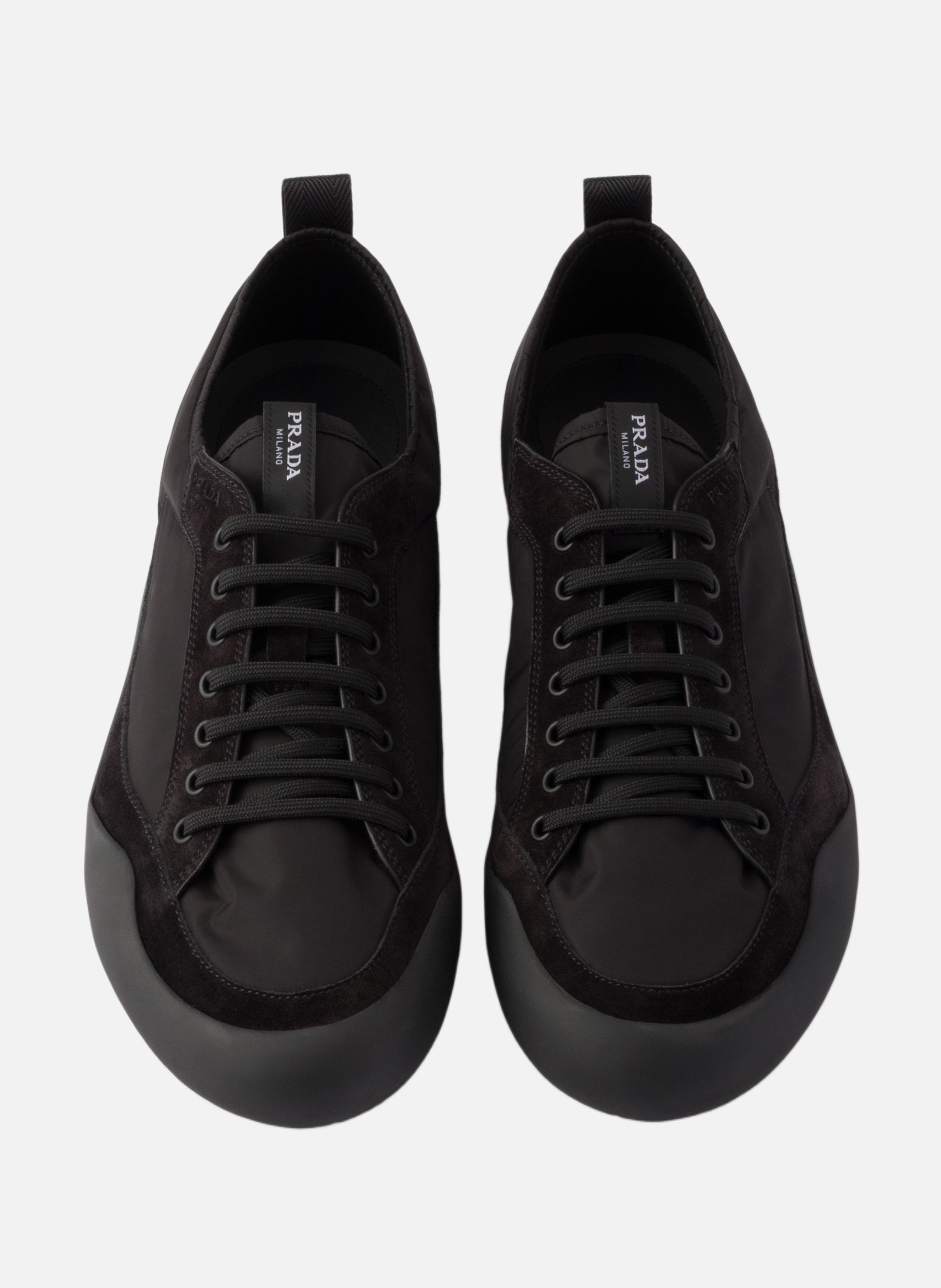 Sneakers speedrock en re-nylon et veau velours PRADA Noir