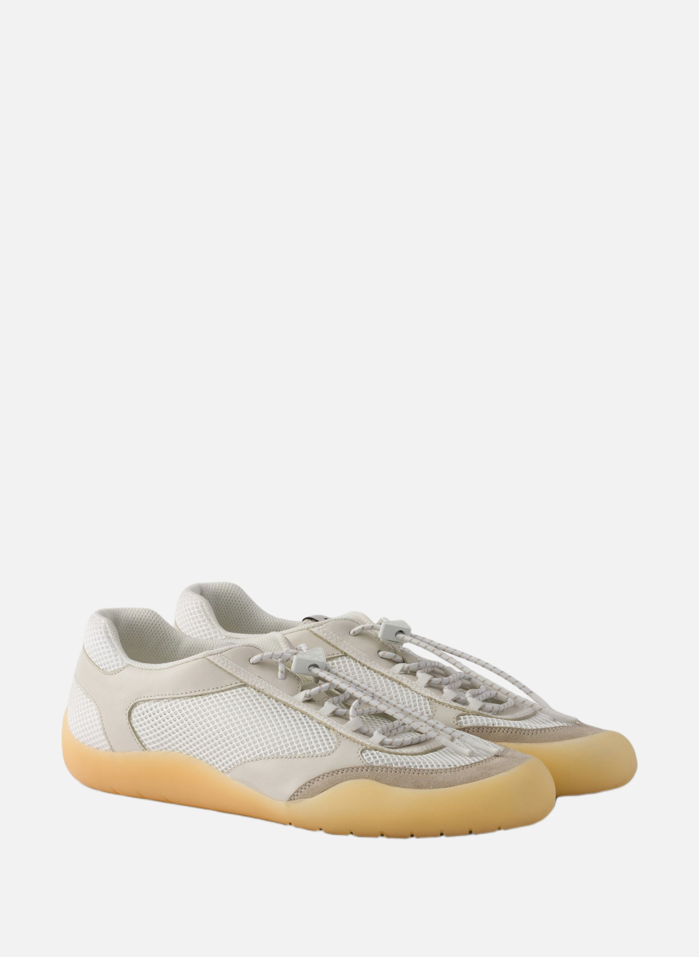 Baskets speedrock en cuir et mesh PRADA Beige