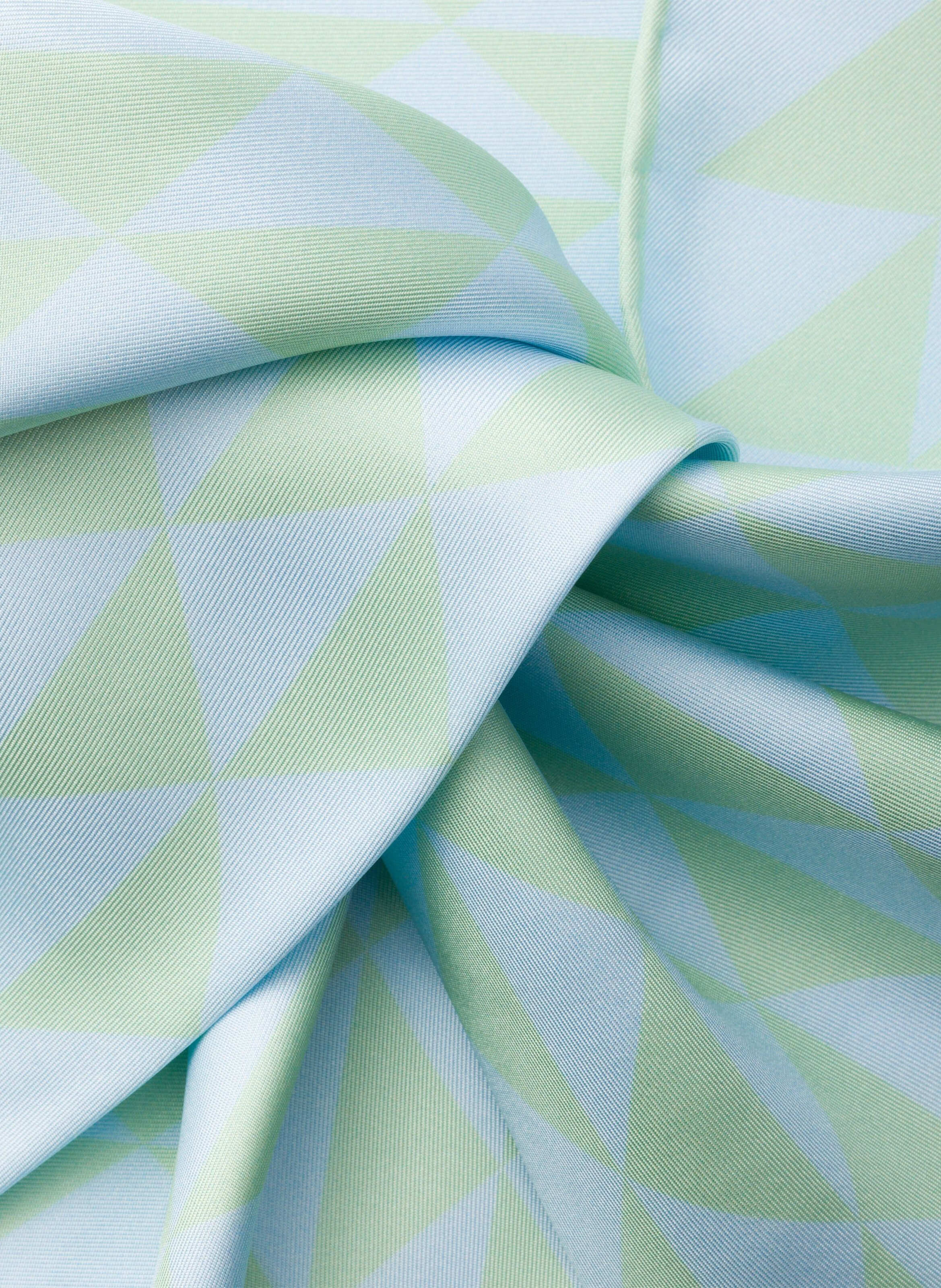 Top dos nu en sergé de soie imprimé PRADA Vert