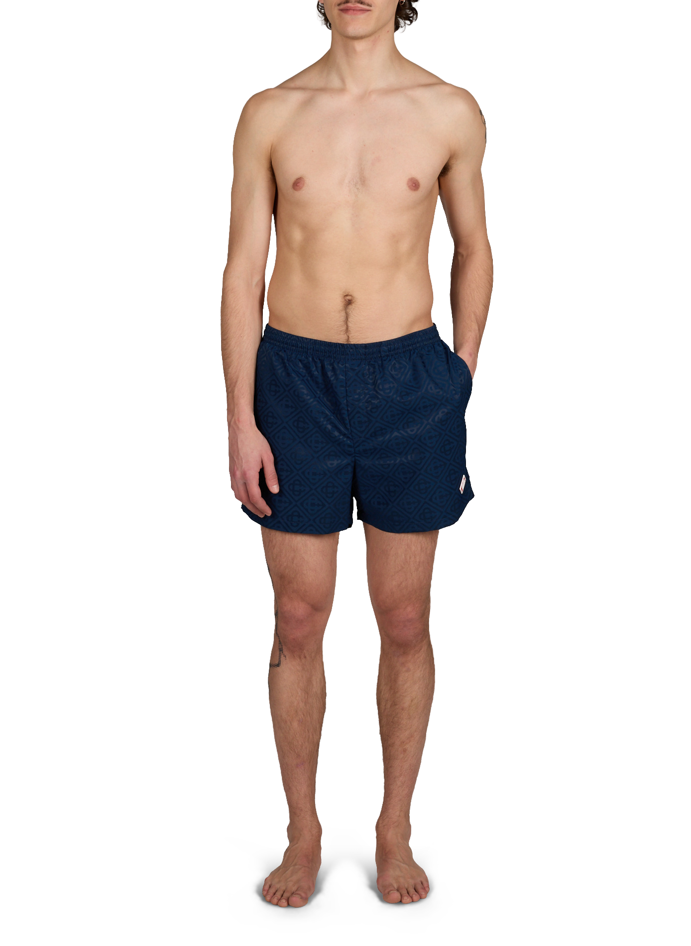 Logo swim shorts CASABLANCA PARIS Blue