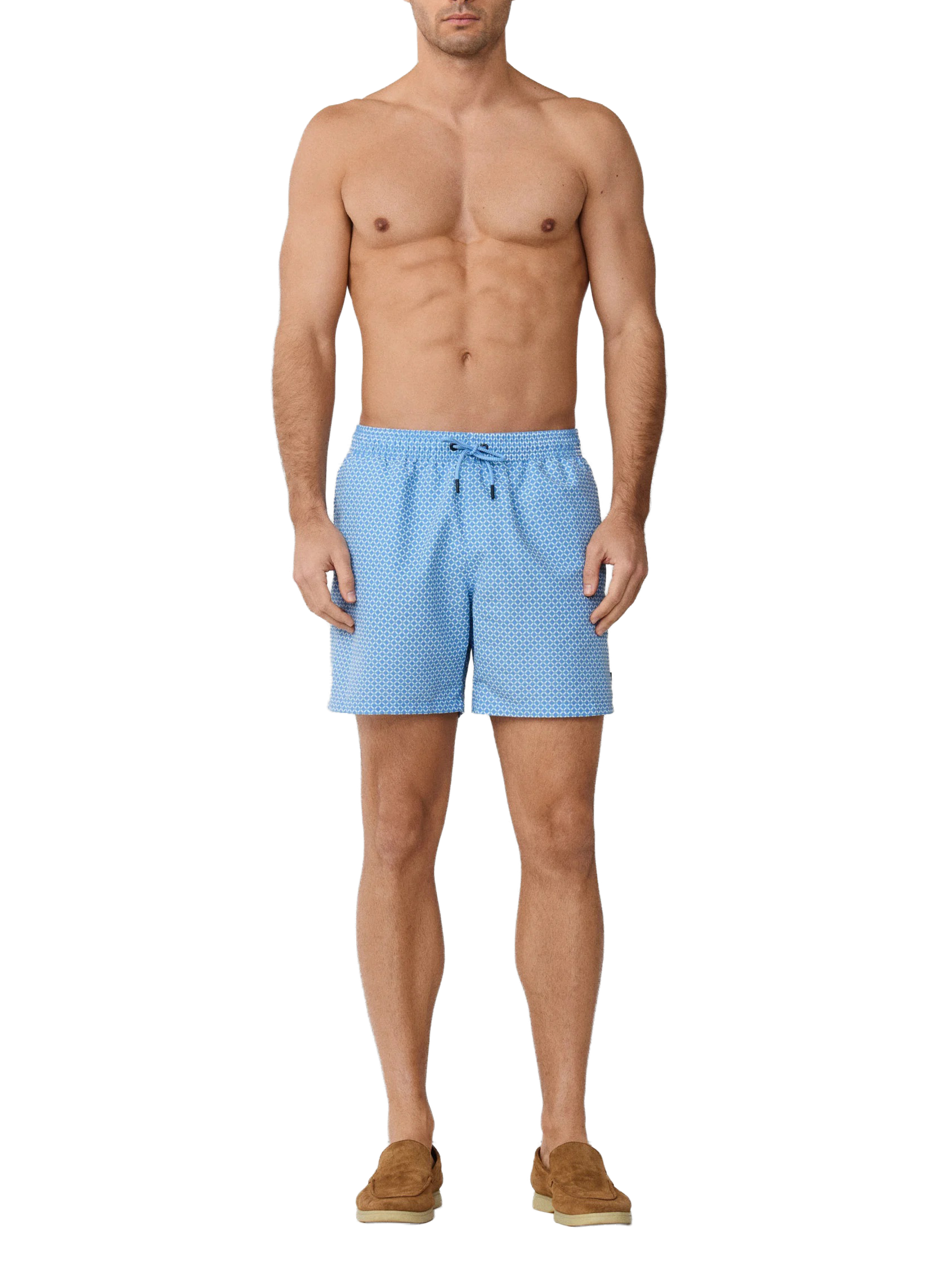 Short de bain à imprimé mini géométrique HACKETT Vert