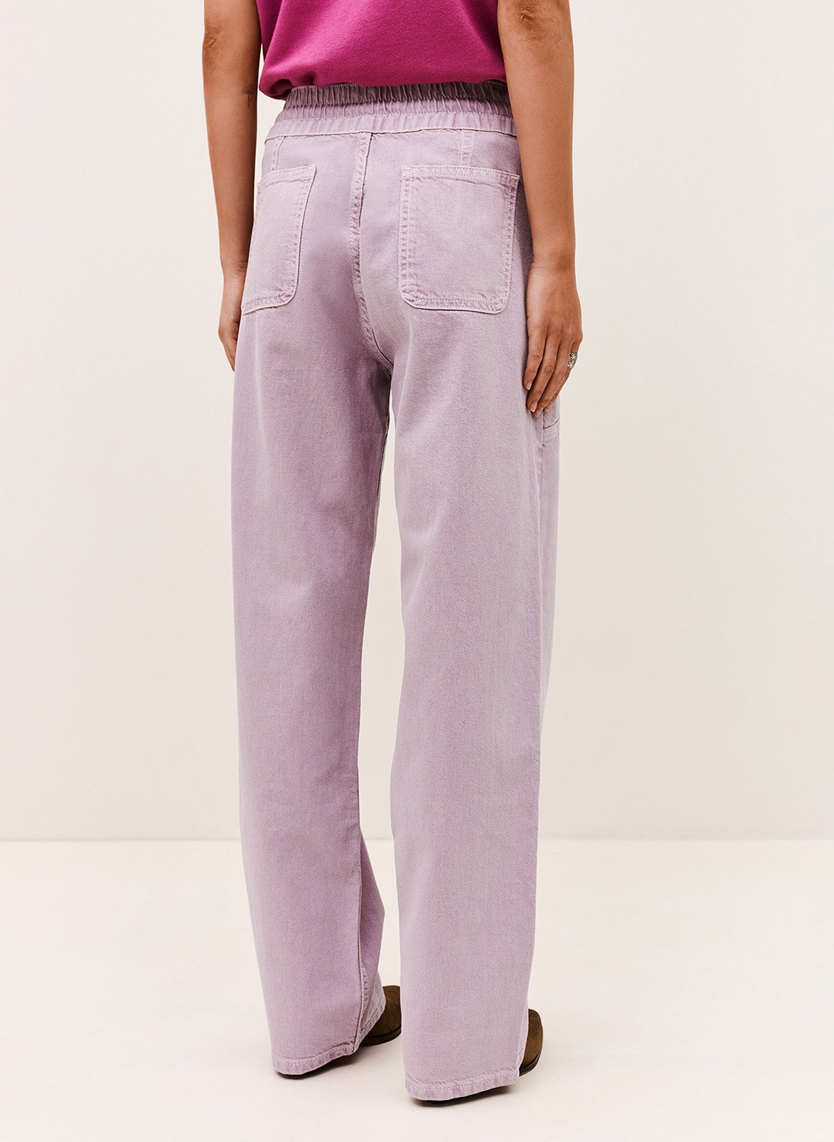 Pantalon droit en coton mélangé fima BA&SH Violet