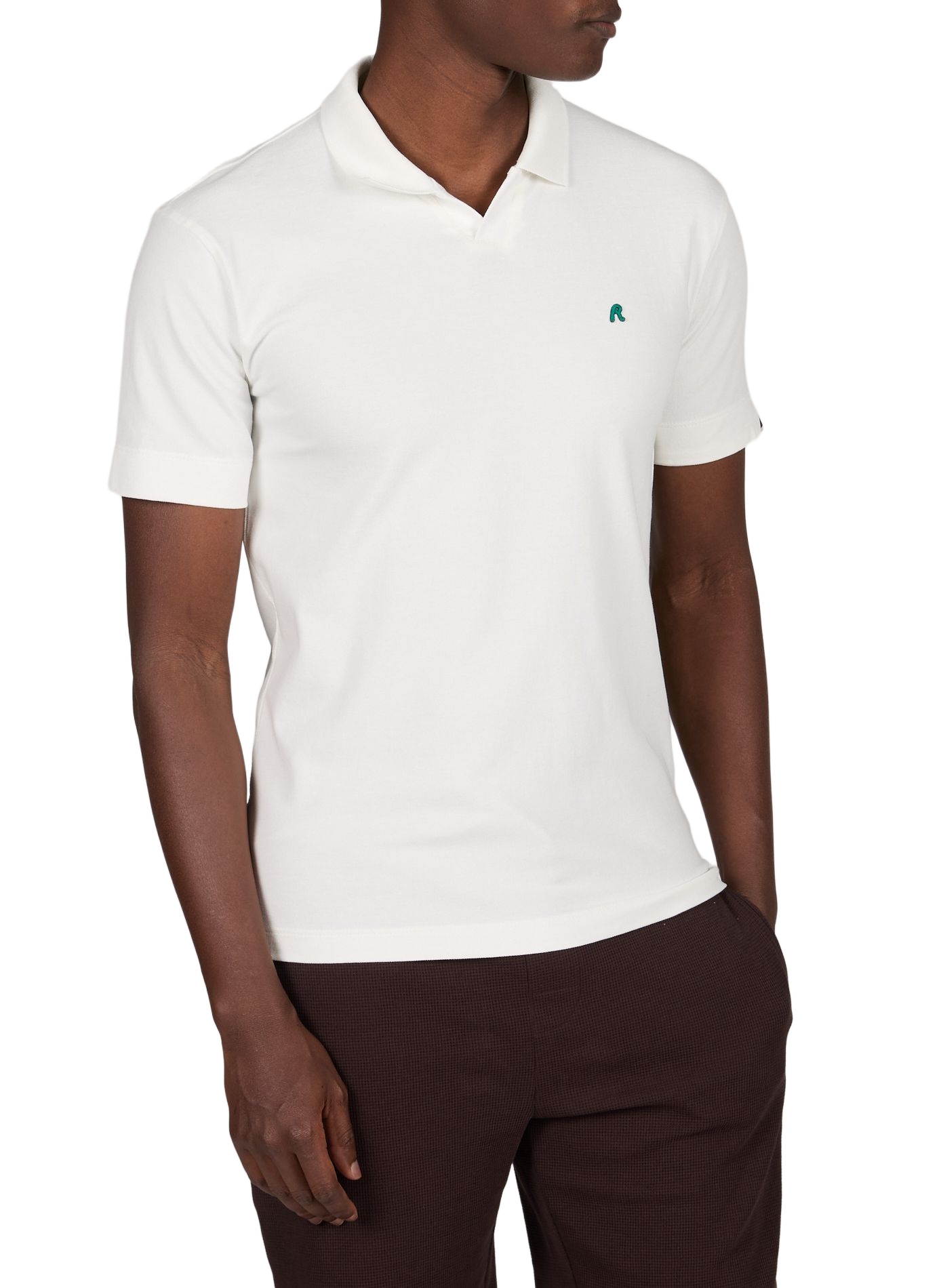 Slim-fit cotton-blend polo shirt REPLAY White