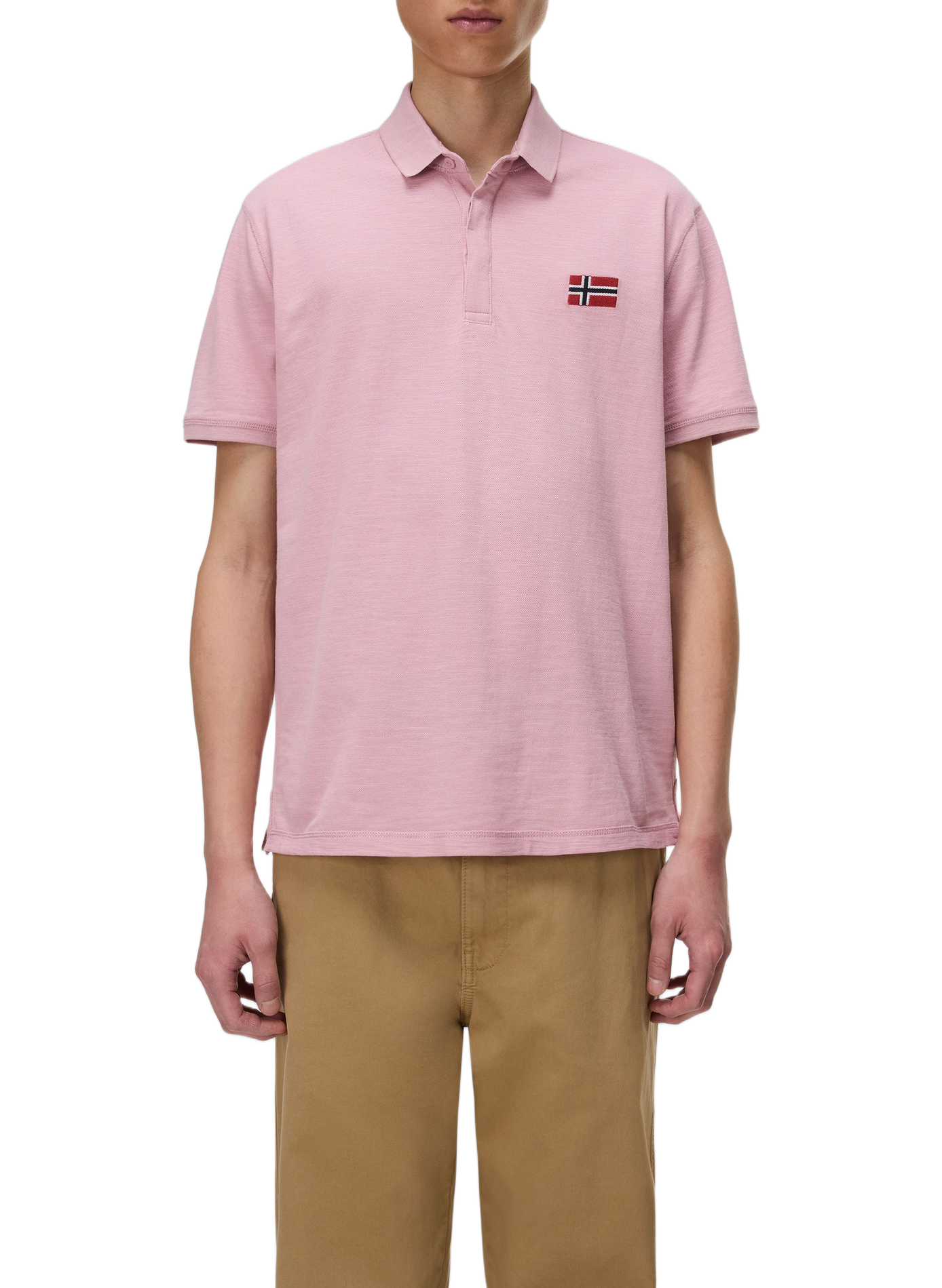 Polo manches courtes Ebea 3 en coton NAPAPIJRI Rose