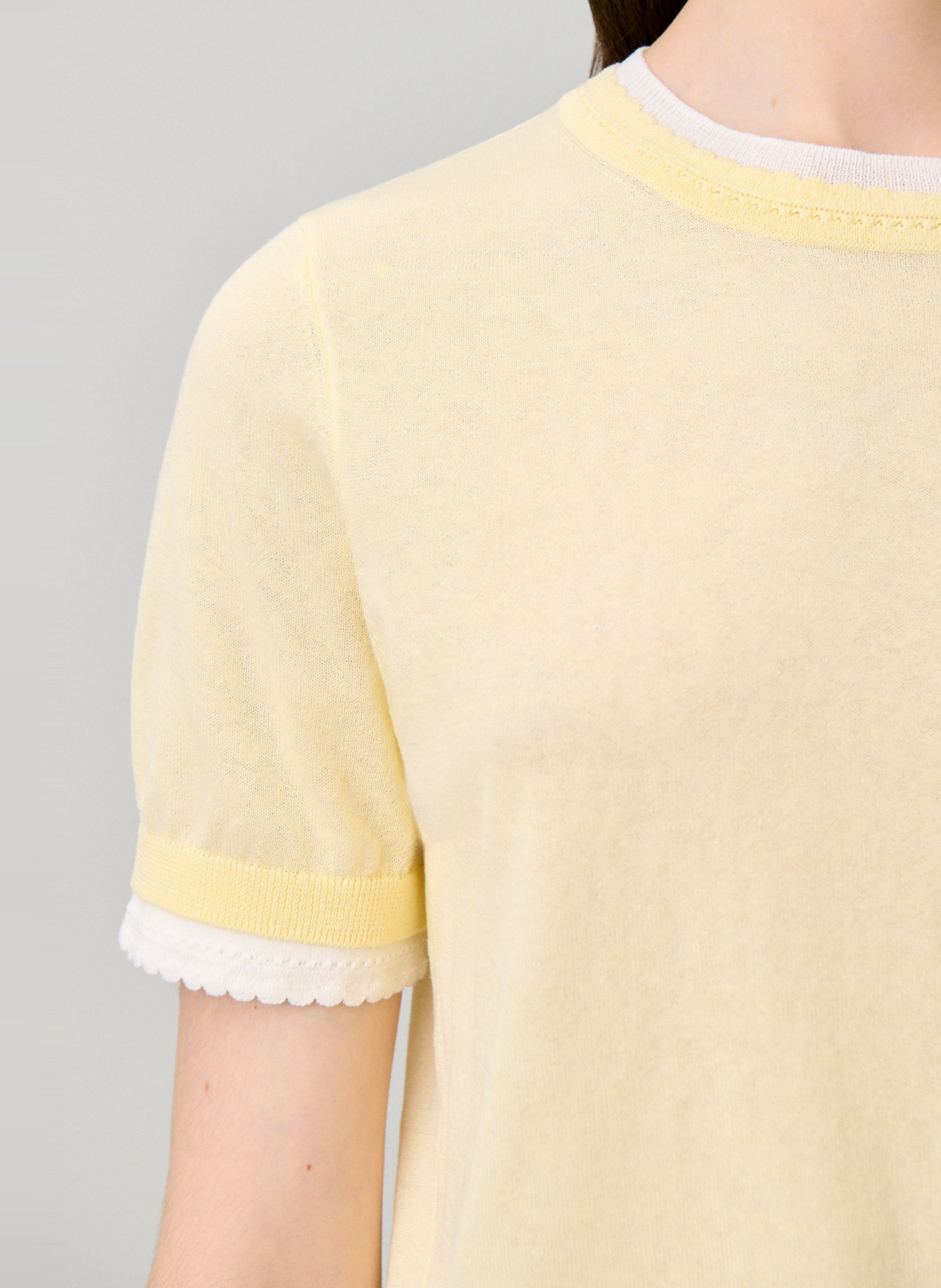Pull droit en coton mélangé CLAUDIE PIERLOT Beige