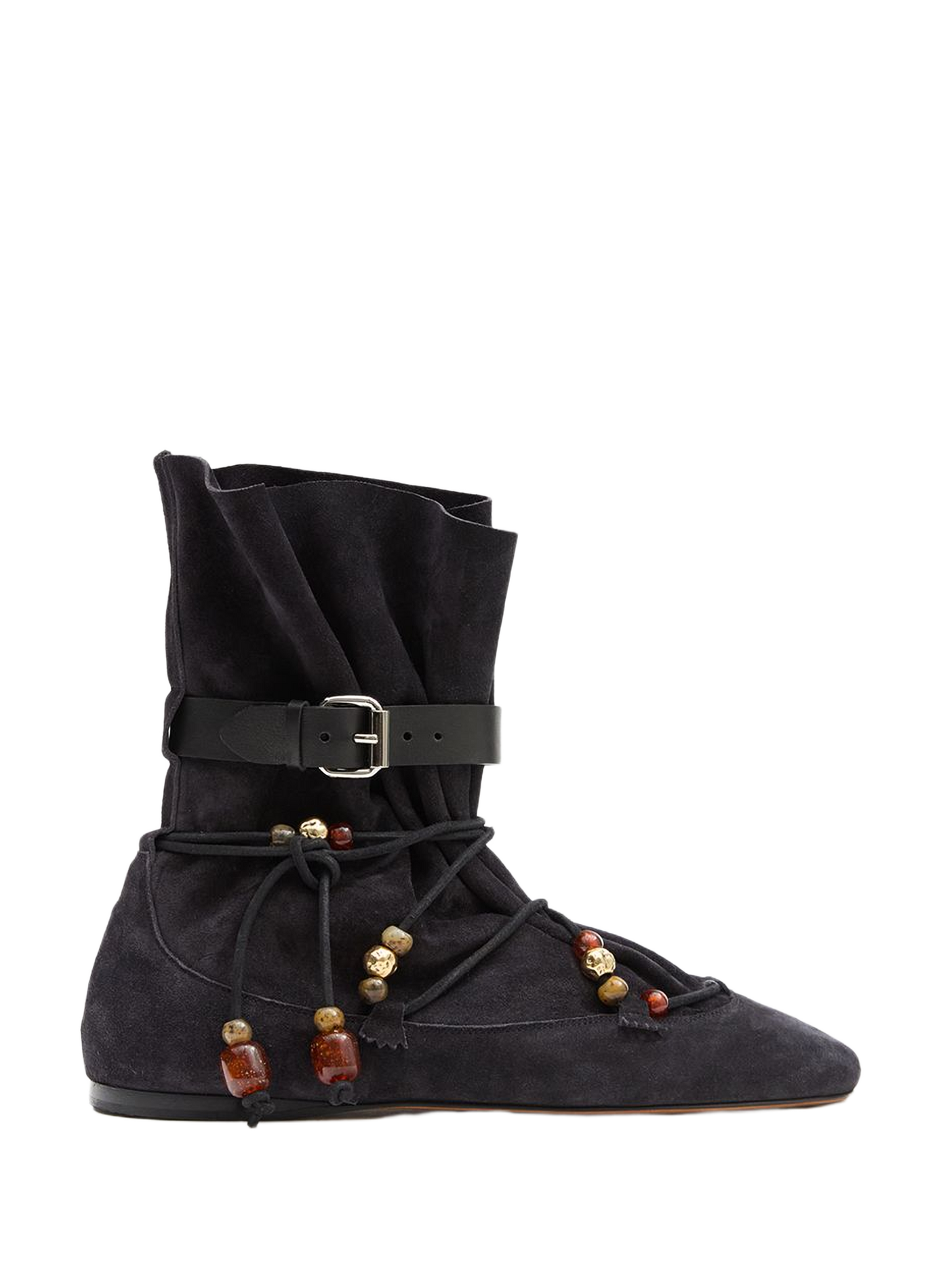 Stiefel Letiz aus Veloursleder in Wickeloptik ISABEL MARANT Schwarz