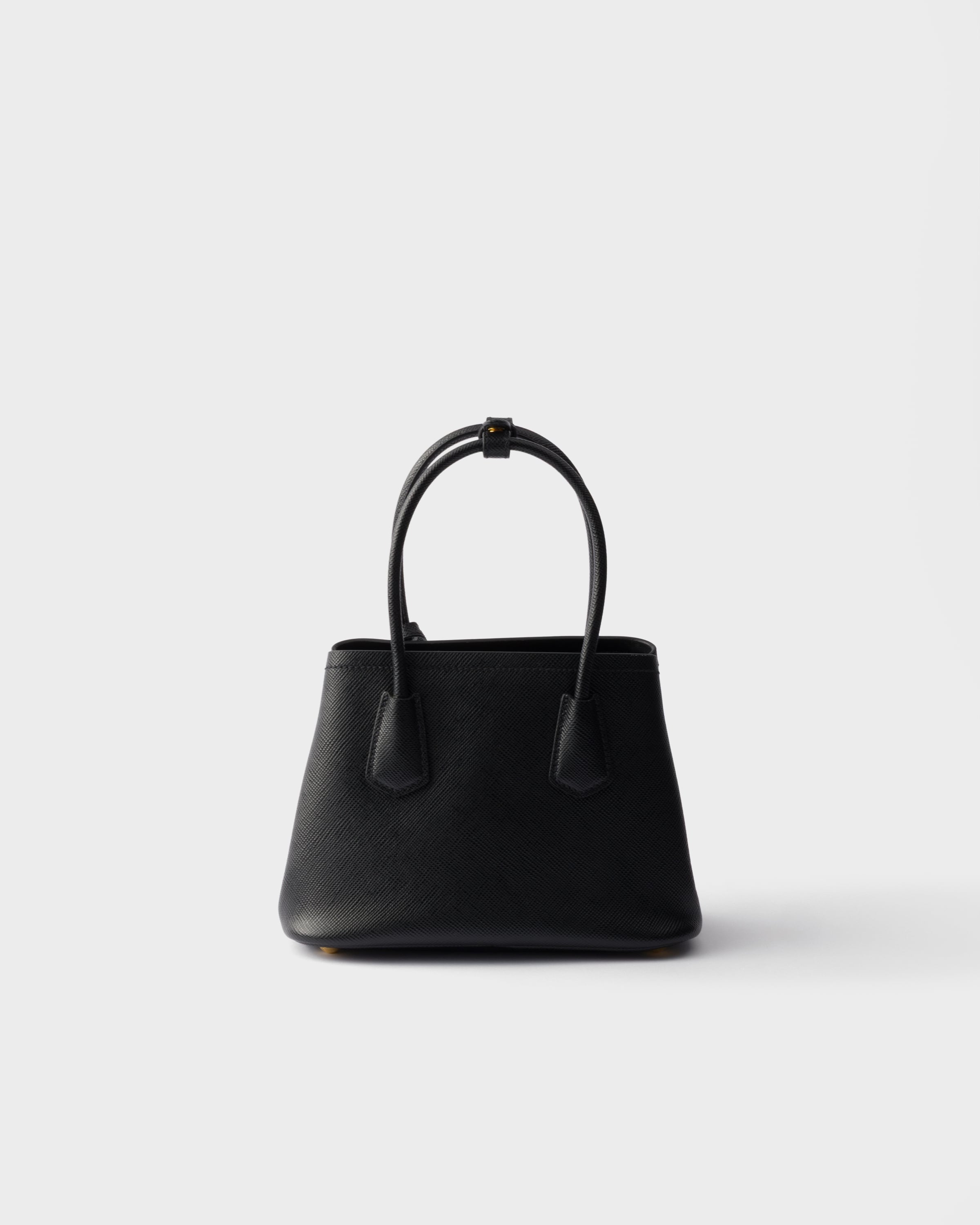 Mini sac prada double en cuir saffiano PRADA Noir