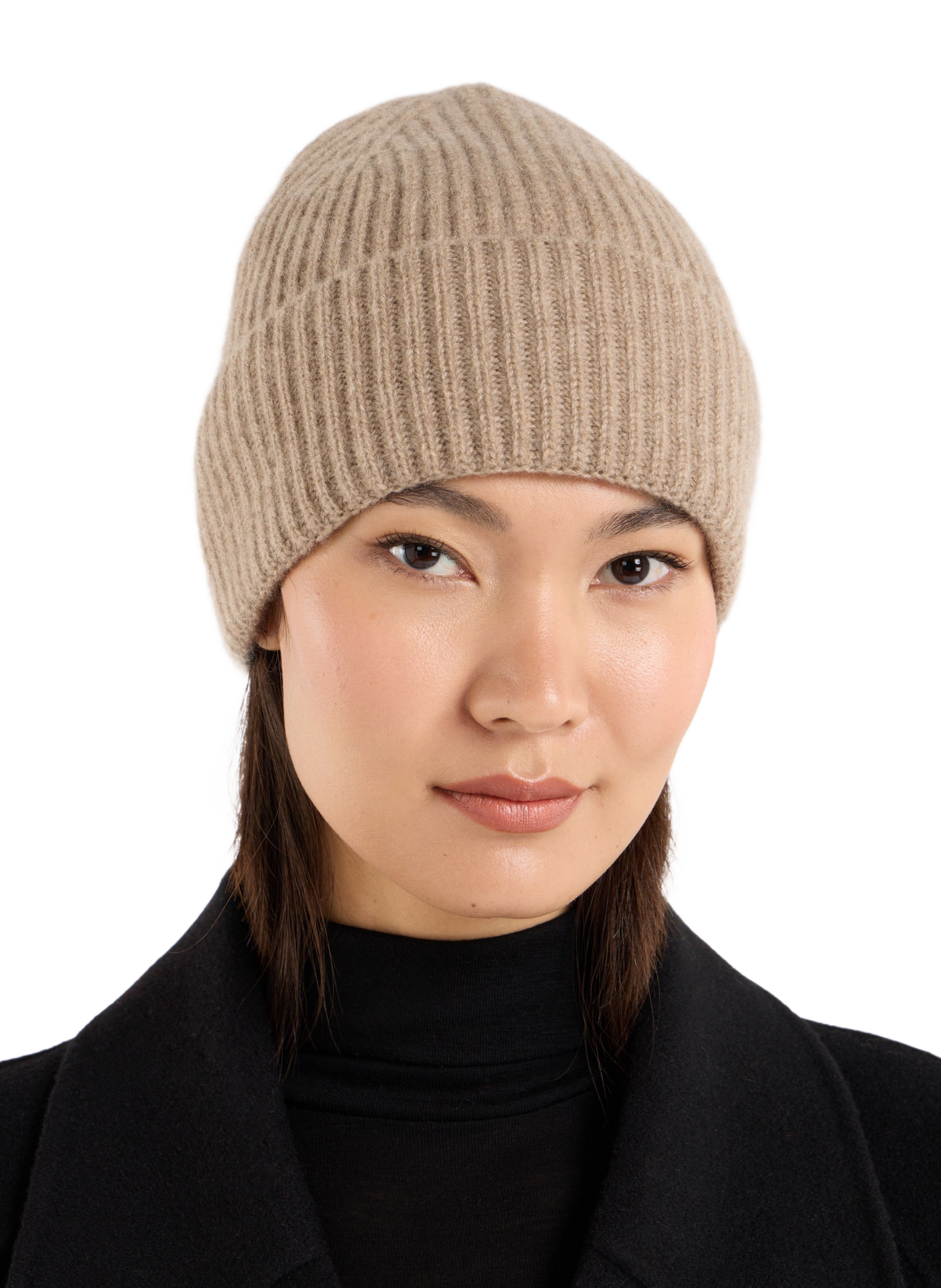 Ribbed Cashmere Beanie SAISON 1865 Brown