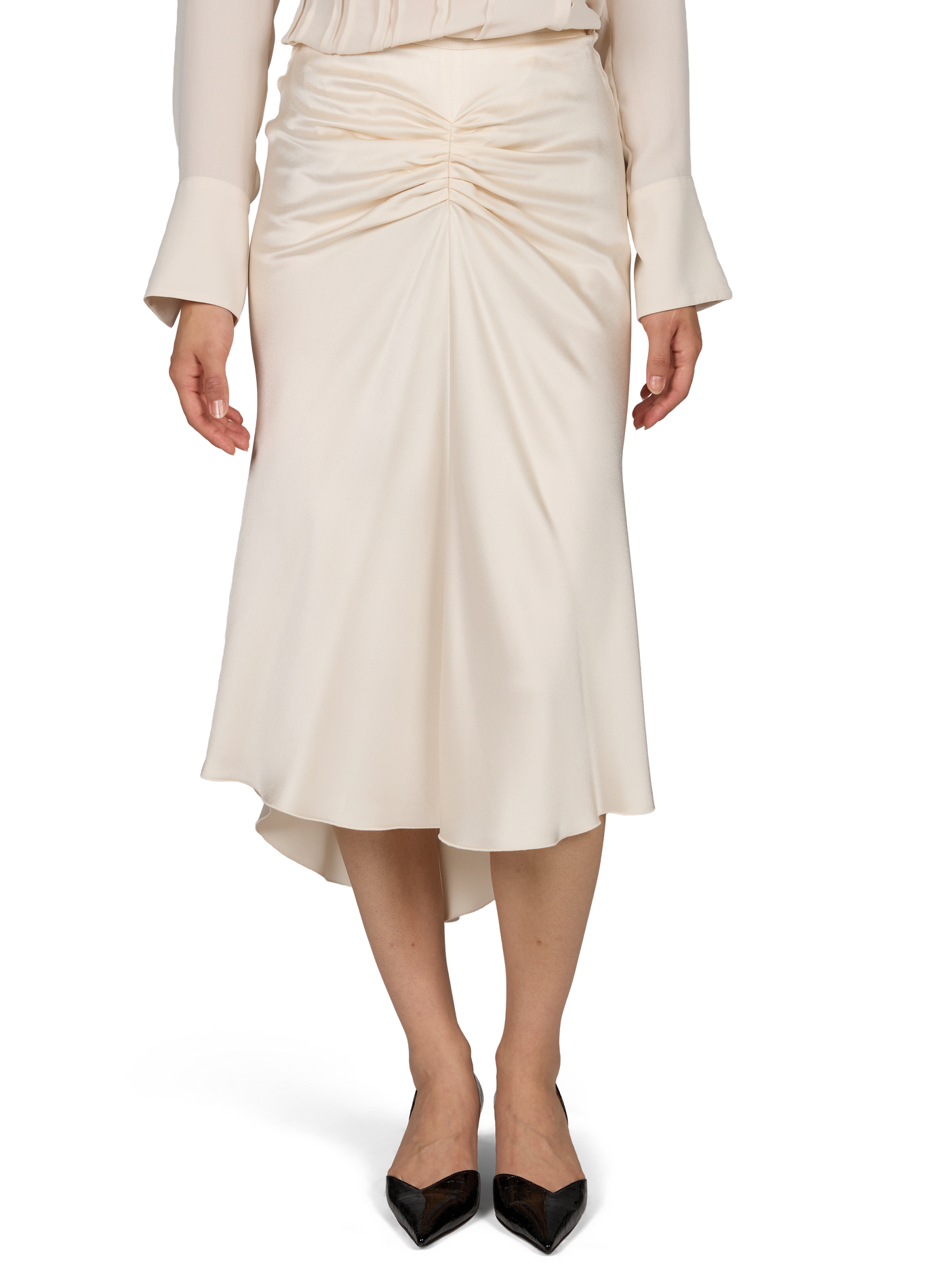 Satin short dress VICTORIA BECKHAM Beige