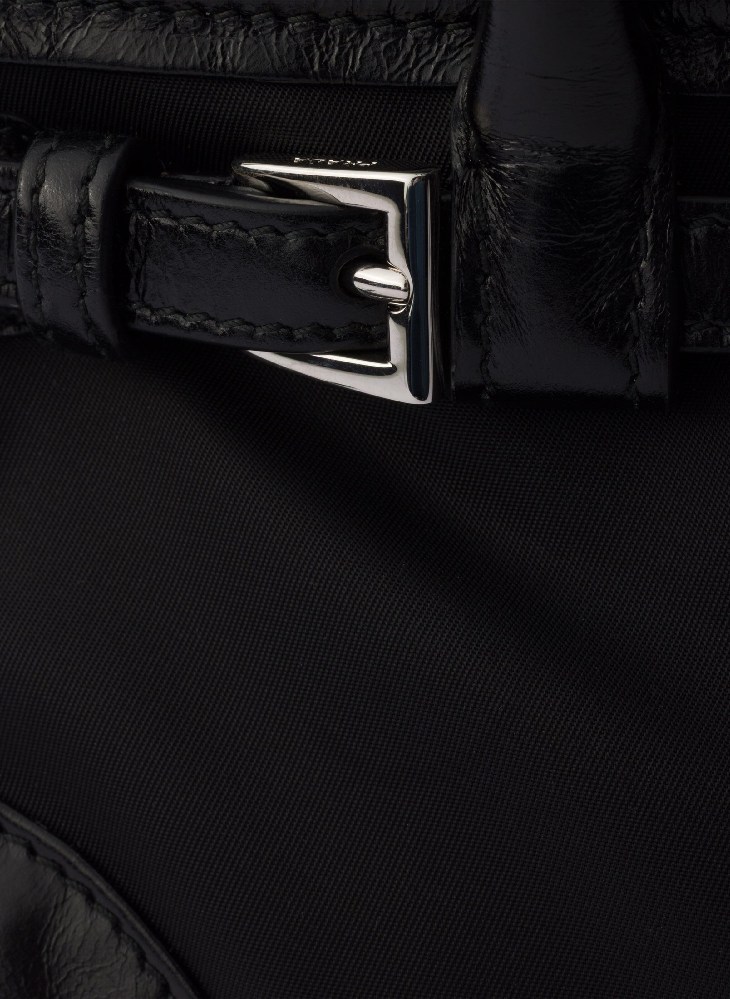 Petit sac prada bonnie en re-nylon et cuir PRADA Noir