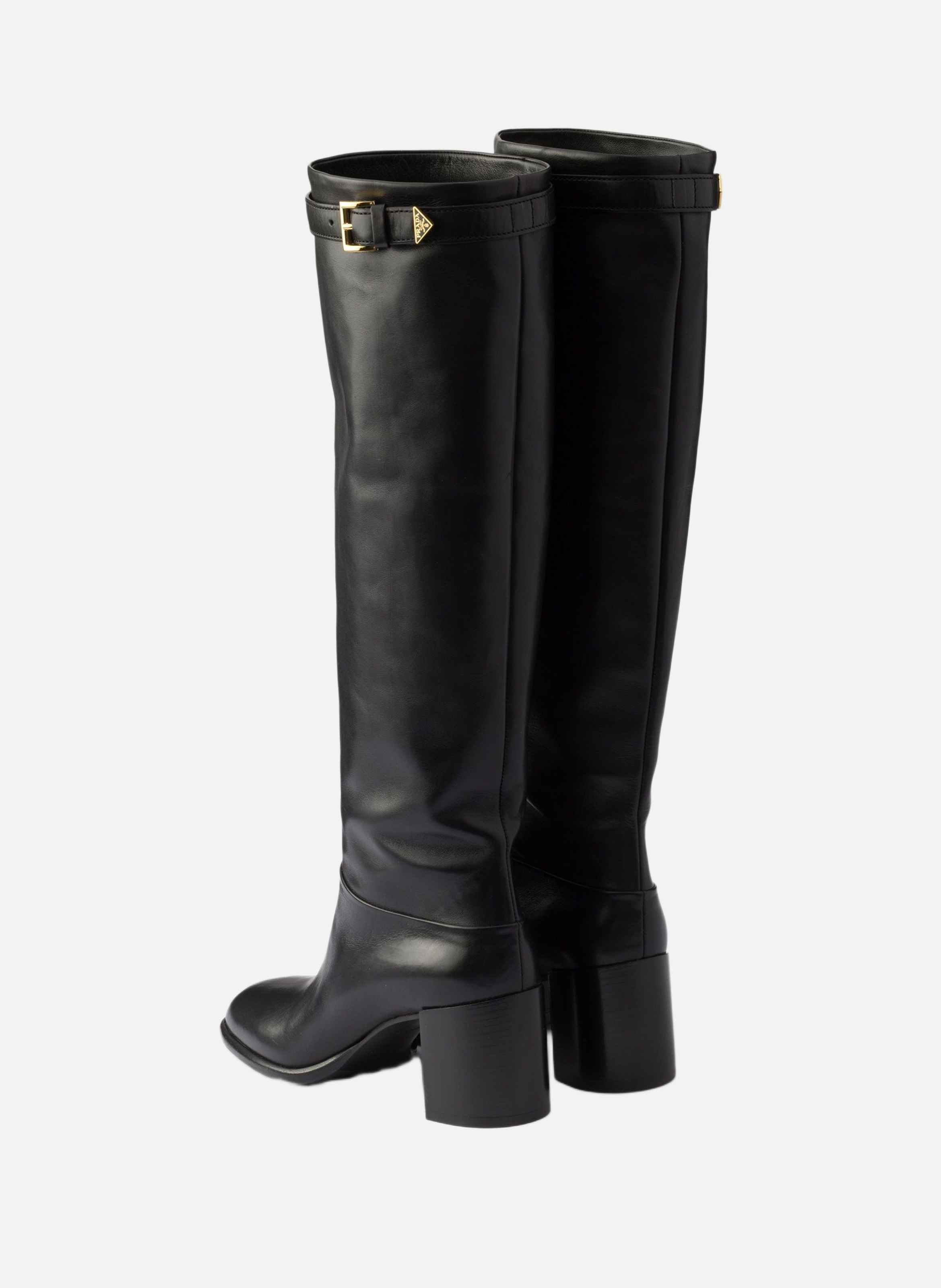 Bottes en cuir PRADA Noir