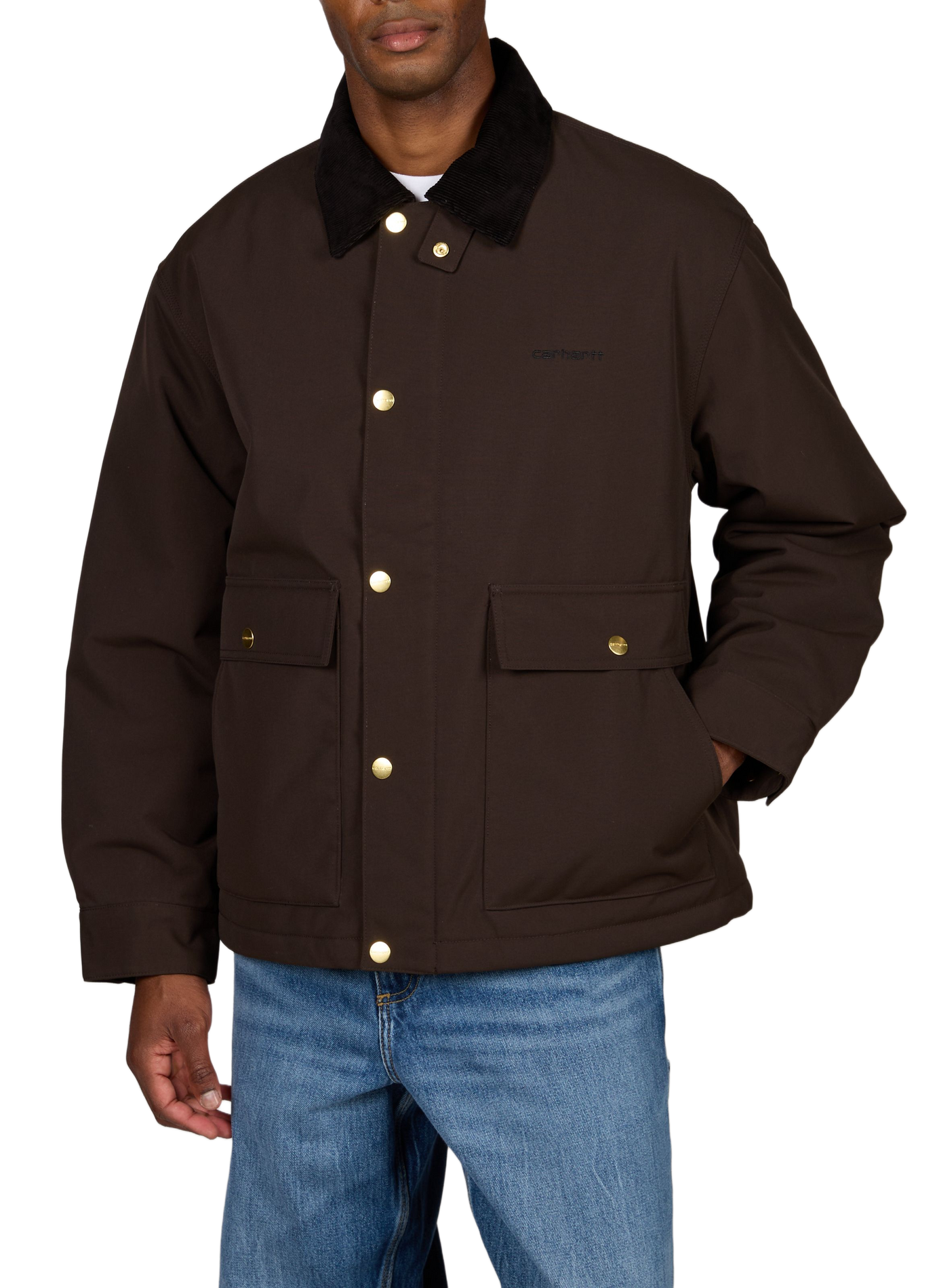 Rechte bomberjack met ribgebreide kraag CARHARTT WIP Bruin