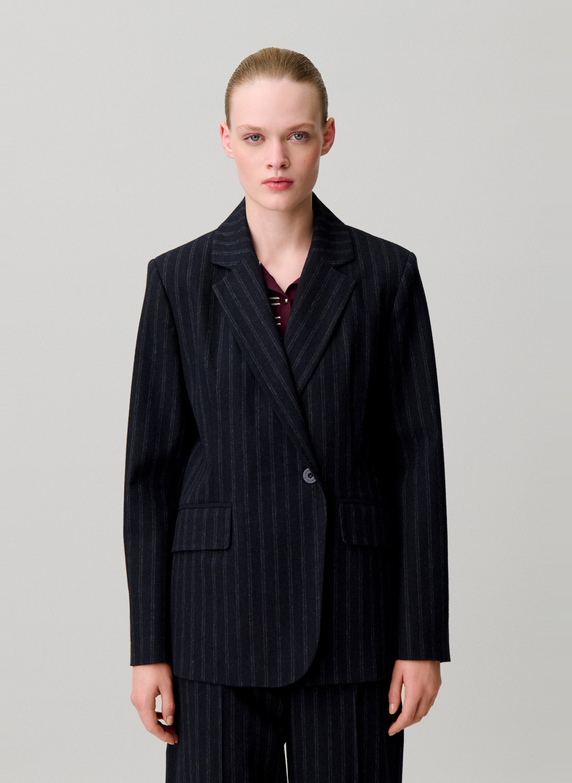 Veste tailleur rayée CLAUDIE PIERLOT Multicolore