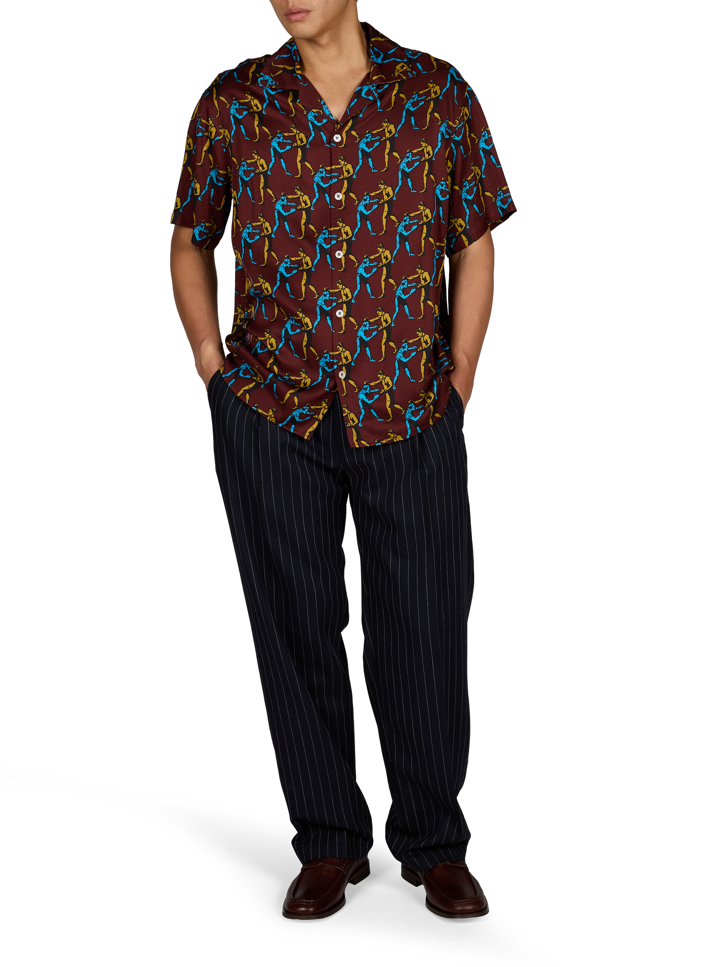 Straight shirt with pattern DROLE DE MONSIEUR Red