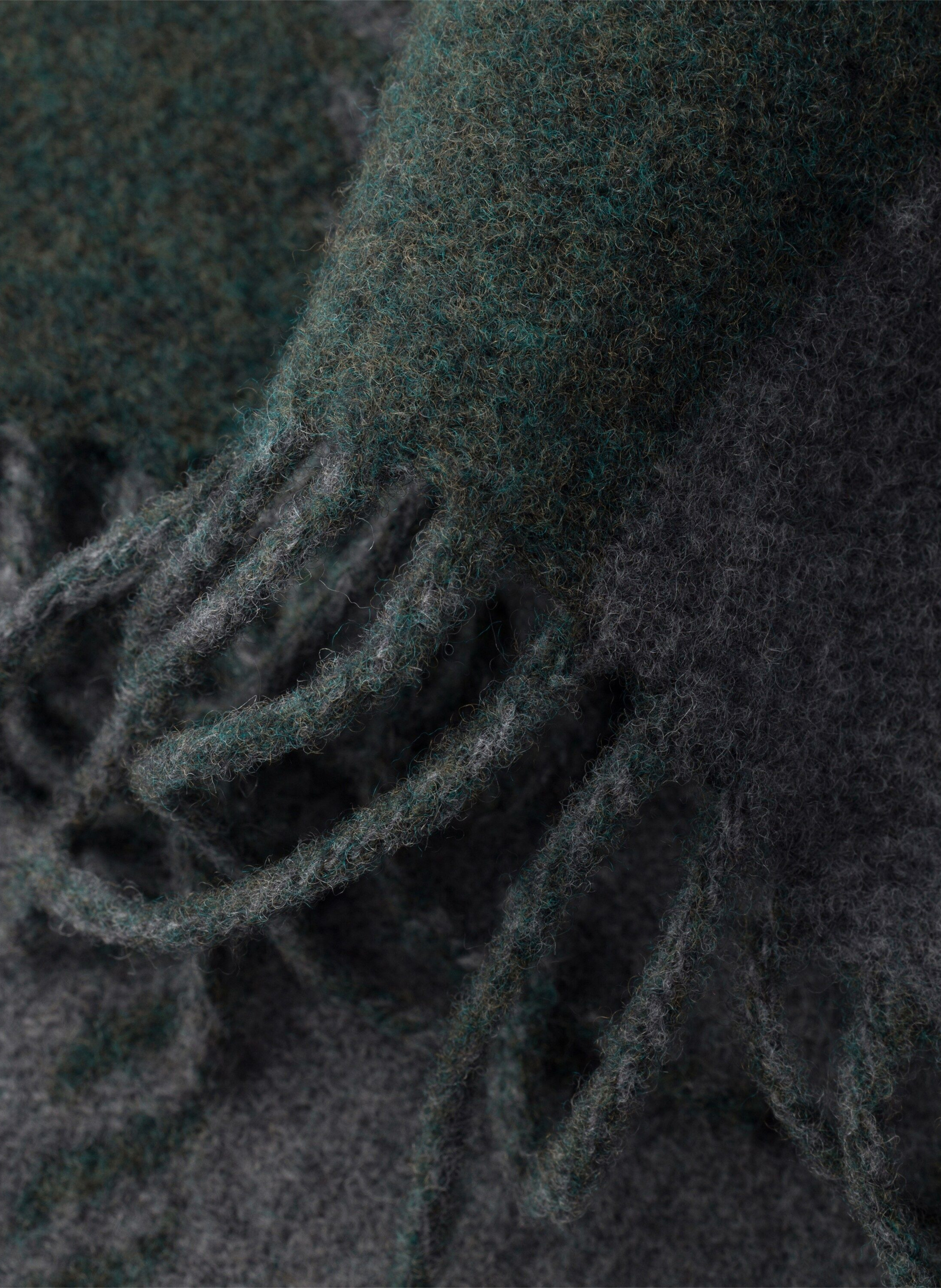 Petite écharpe en laine avec logo jacquard PRADA Gris