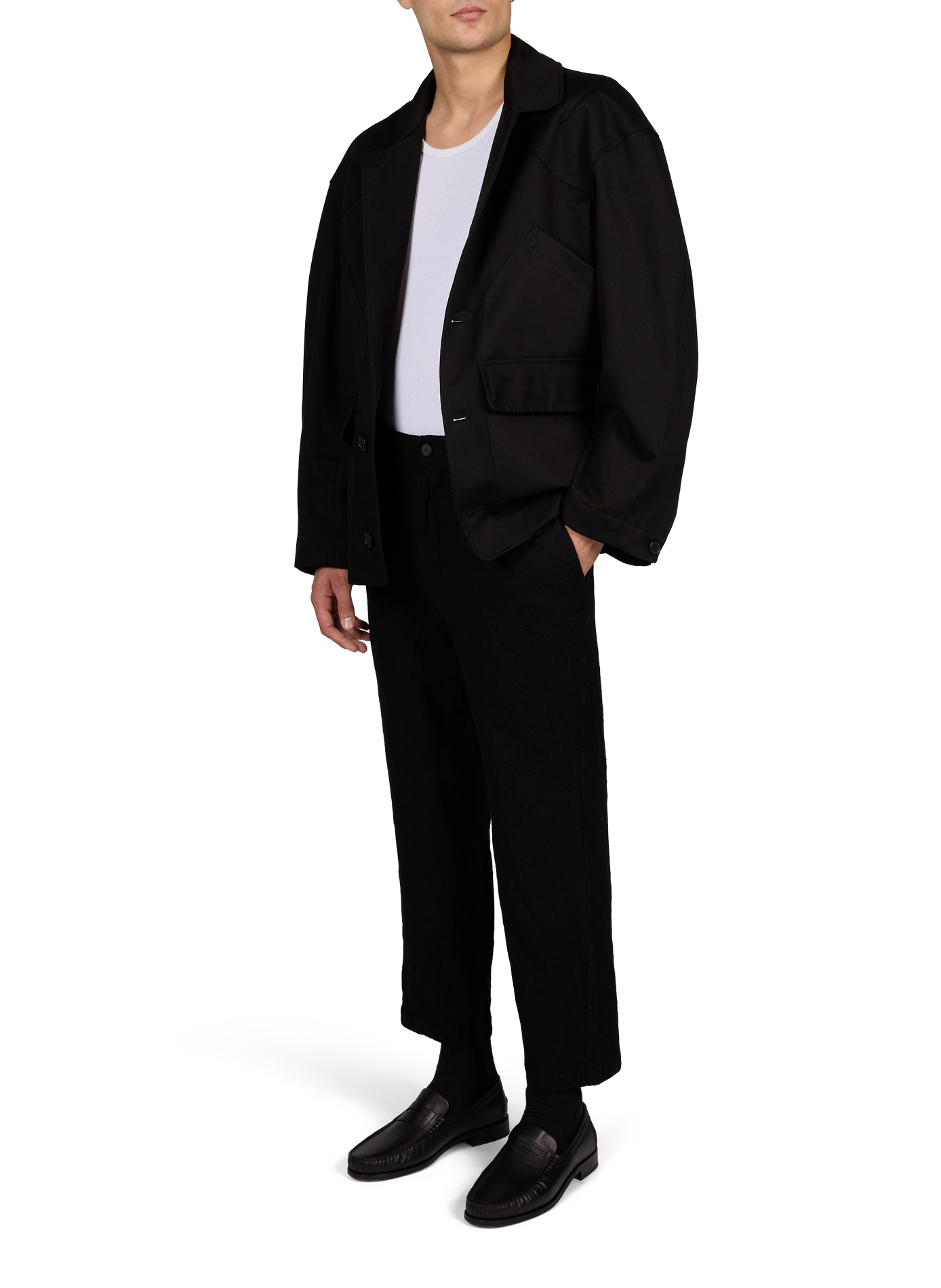 Straight wool trousers COMME DES GARCONS HOMME Black