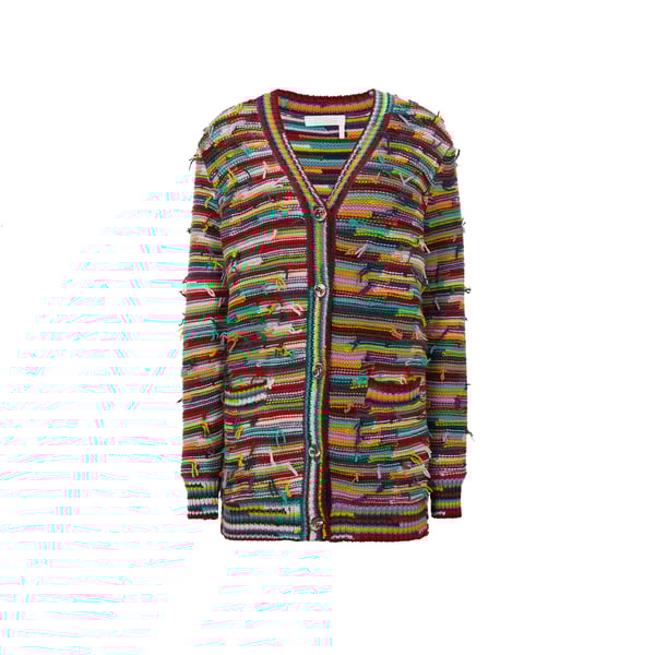 Cardigan oversize en laine et cachemire