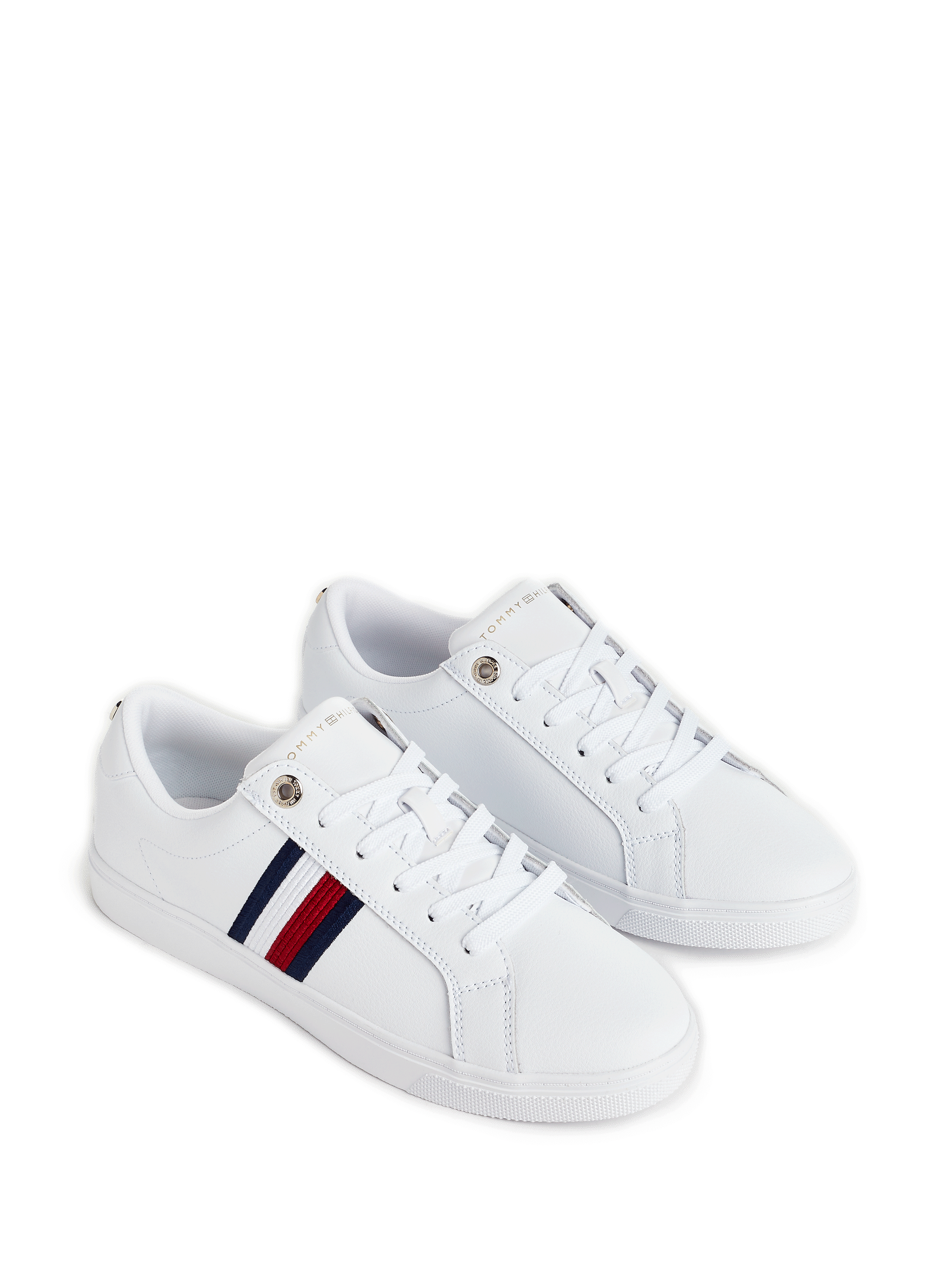 Baskets en cuir mélangé