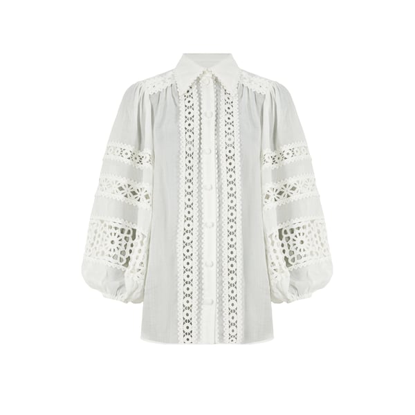 Chemise brodé en ramie