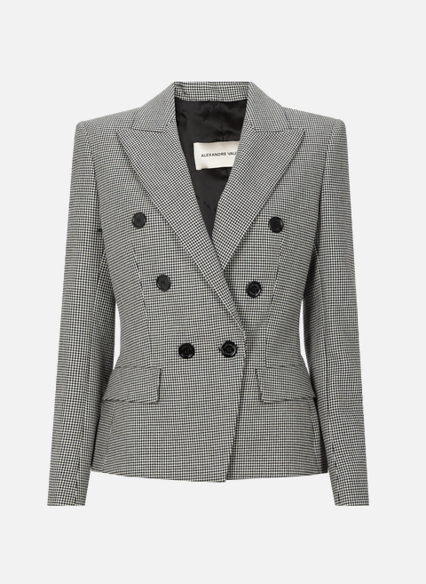 Checked blazer jacket GrayALEXANDRE VAUTHIER 