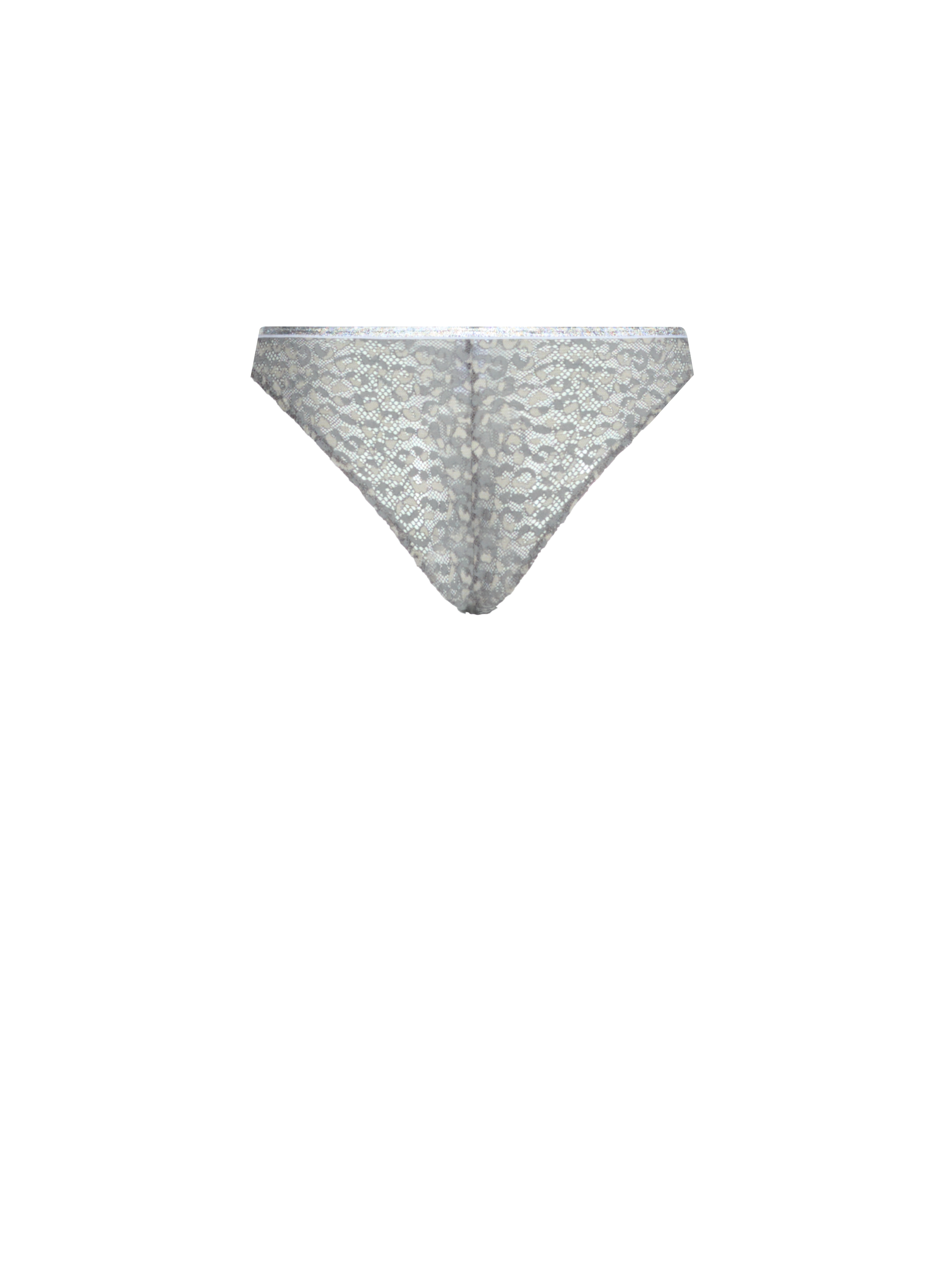 Tanga à broderie  LA NOUVELLE Gris