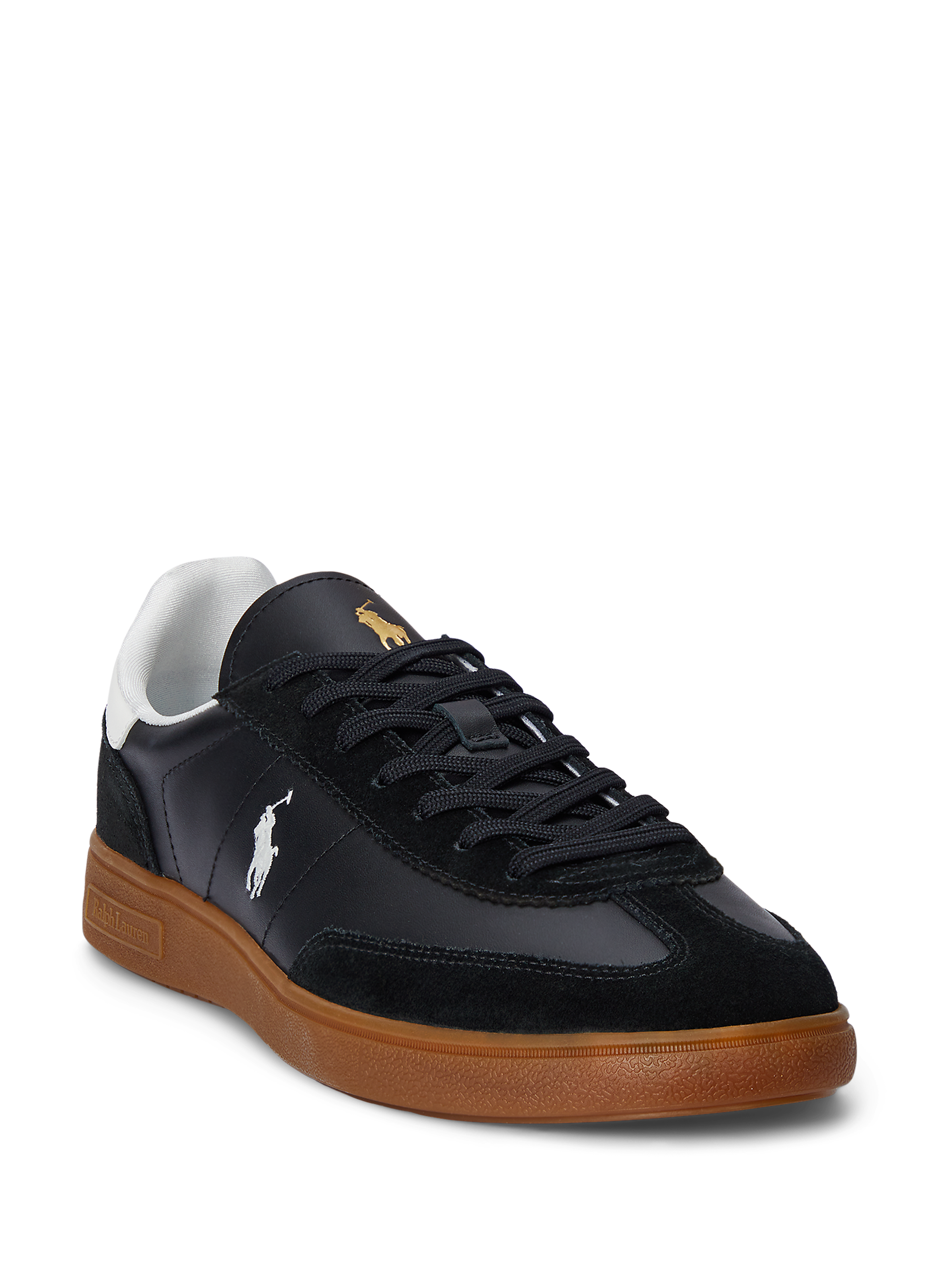 Mixed leather sneakers POLO RALPH LAUREN Black