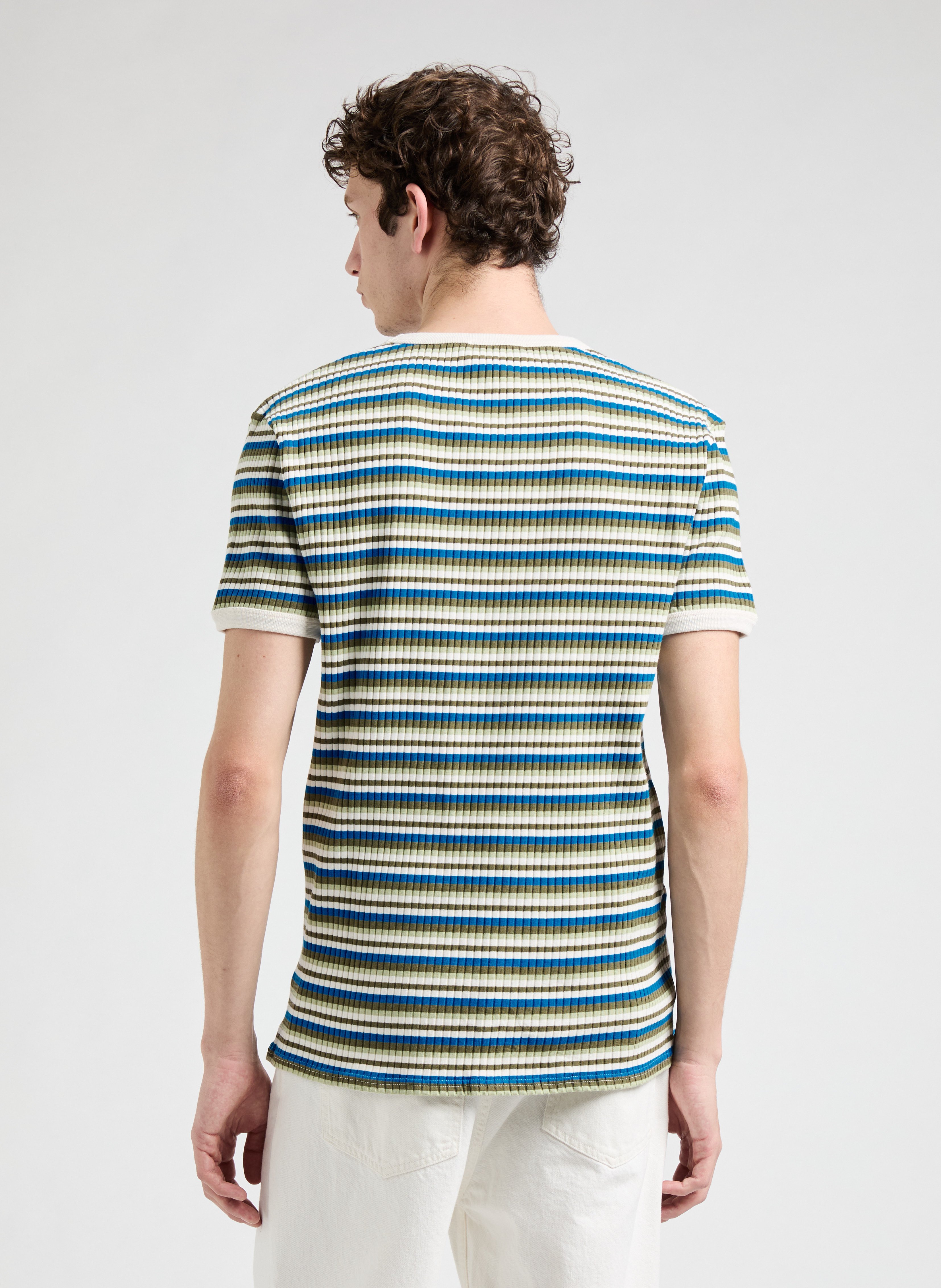 T-shirt côtelé SAISON 1865 Multicolore