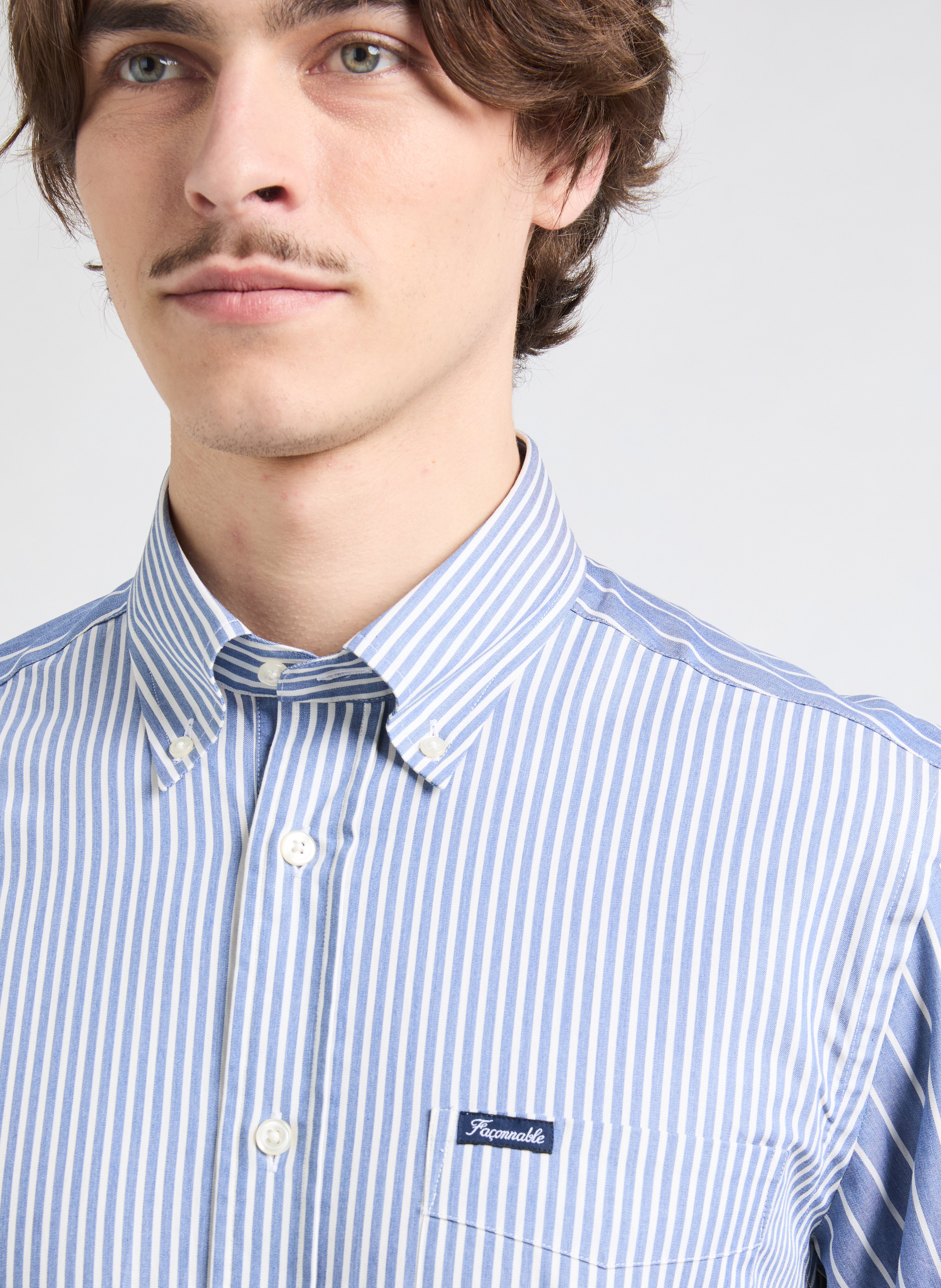 Chemise à rayures FACONNABLE Bleu