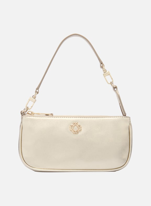 Sac porté épaule en cuir métalisé Doré by MAJE MAJE Sac porté épaule en cuir métalisé Doré